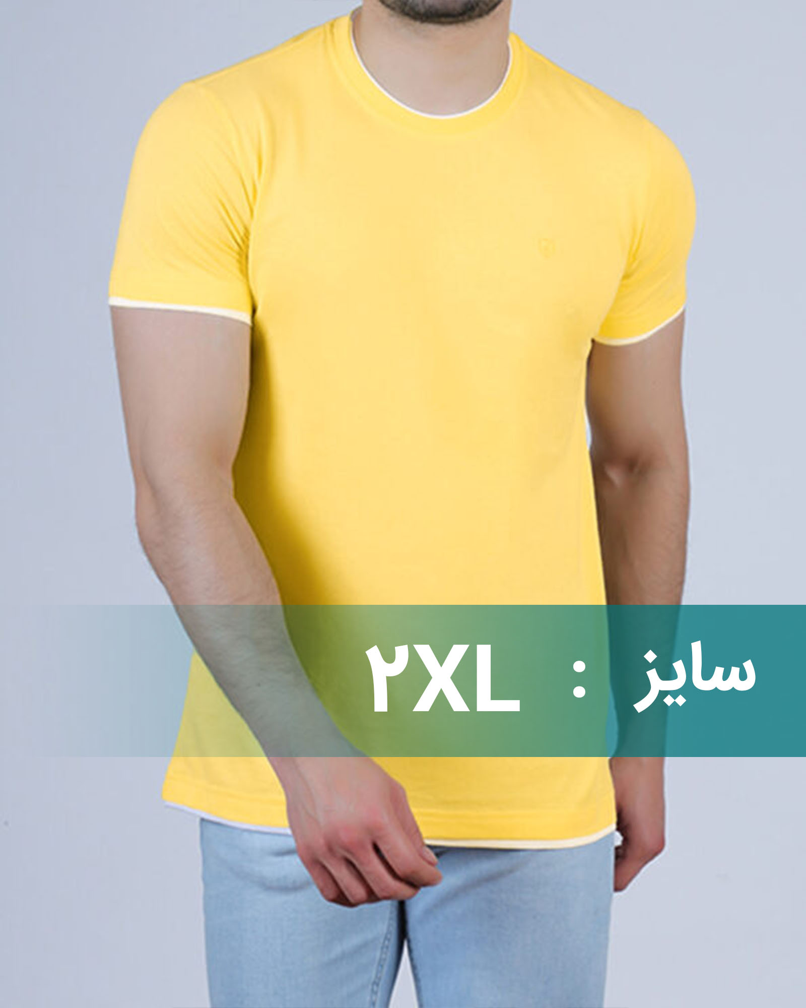 تیشرت بیسیک مردانه 0216 - لیمویى
