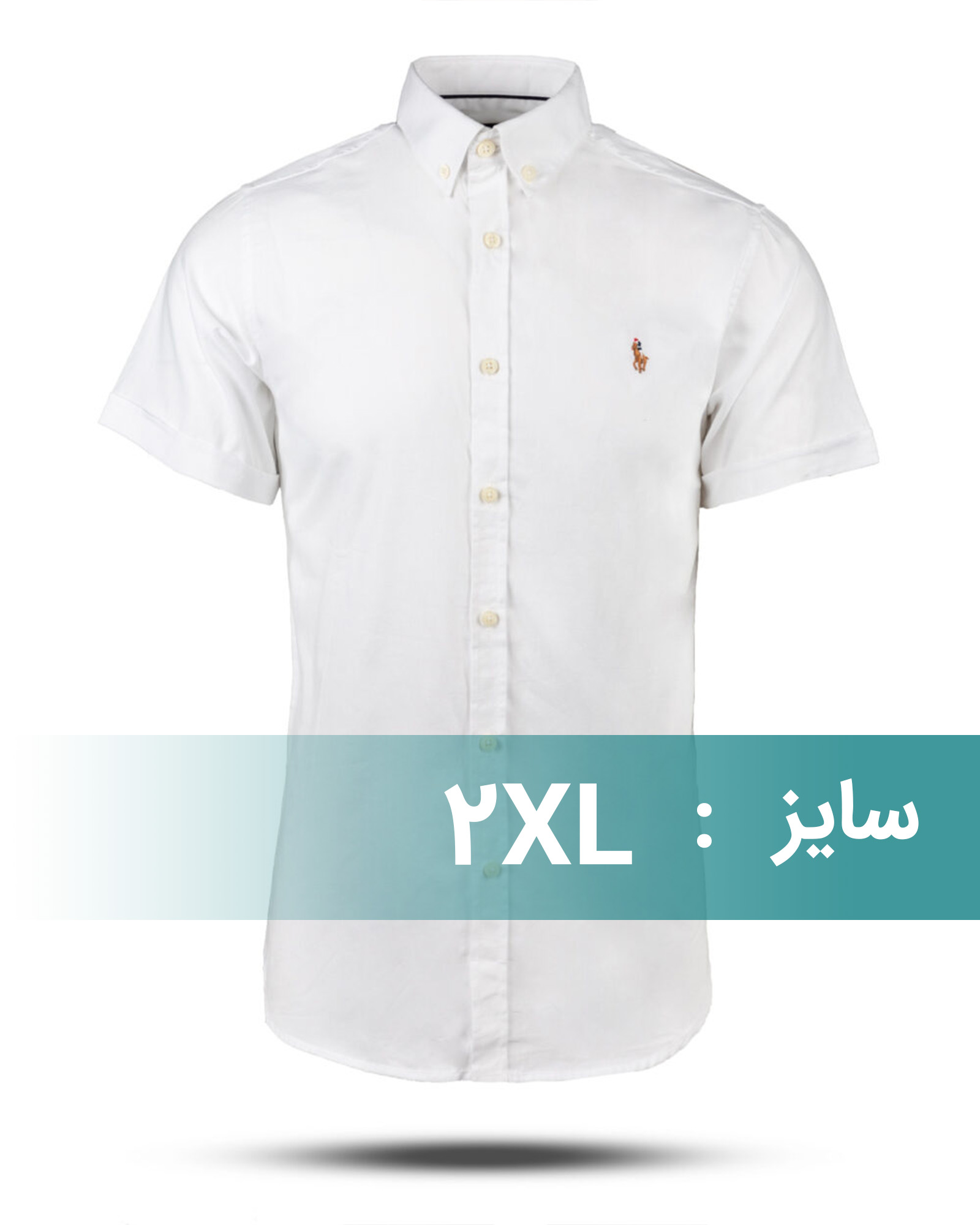 پیراهن آستین کوتاه مردانه 11041-T2 - سفید