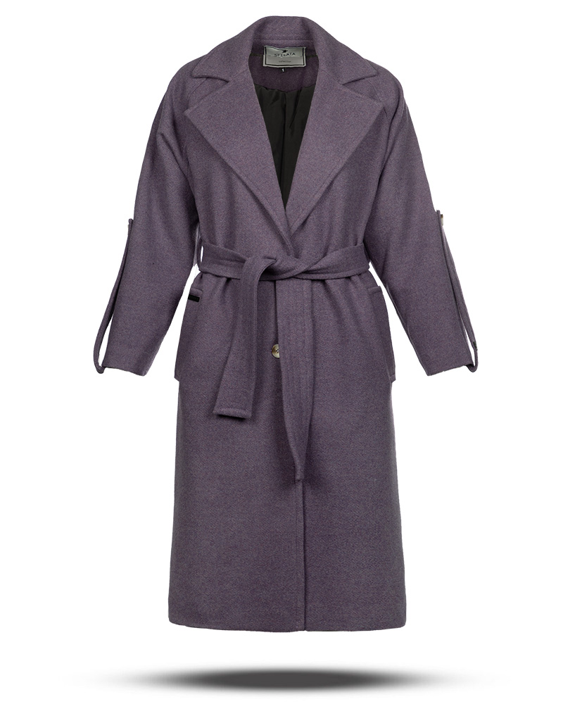 پالتو بلند زنانه 300310 - بنفش کدر