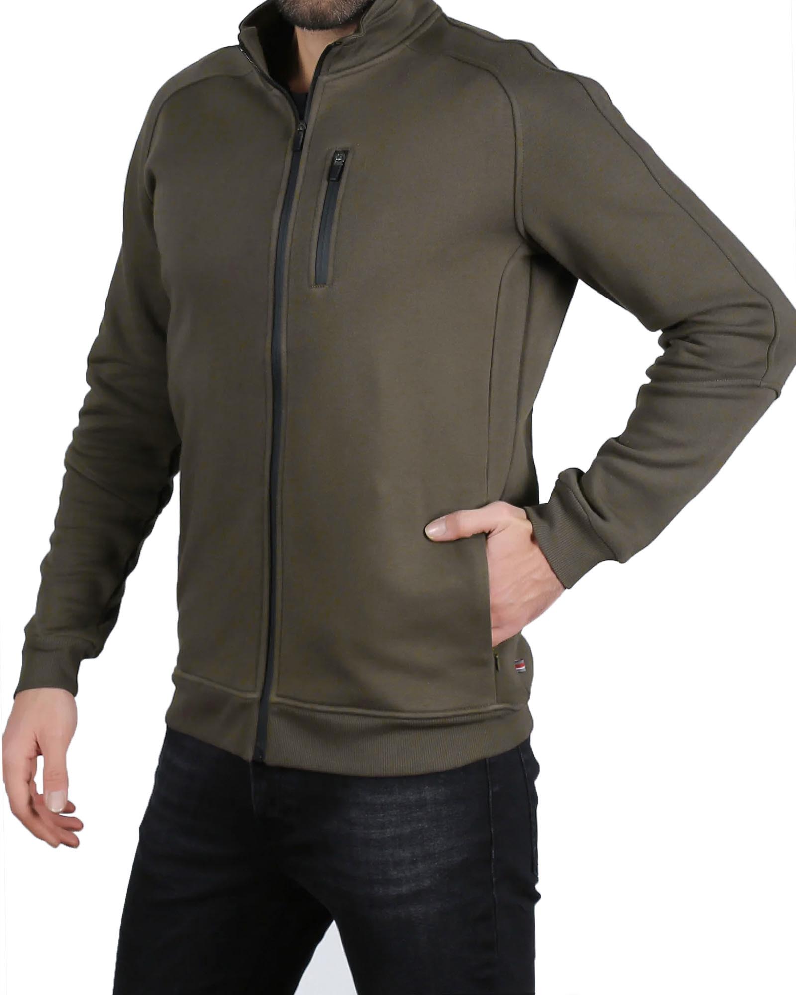 سویشرت اسپرت مردانه 1123 - سبز ارتشى