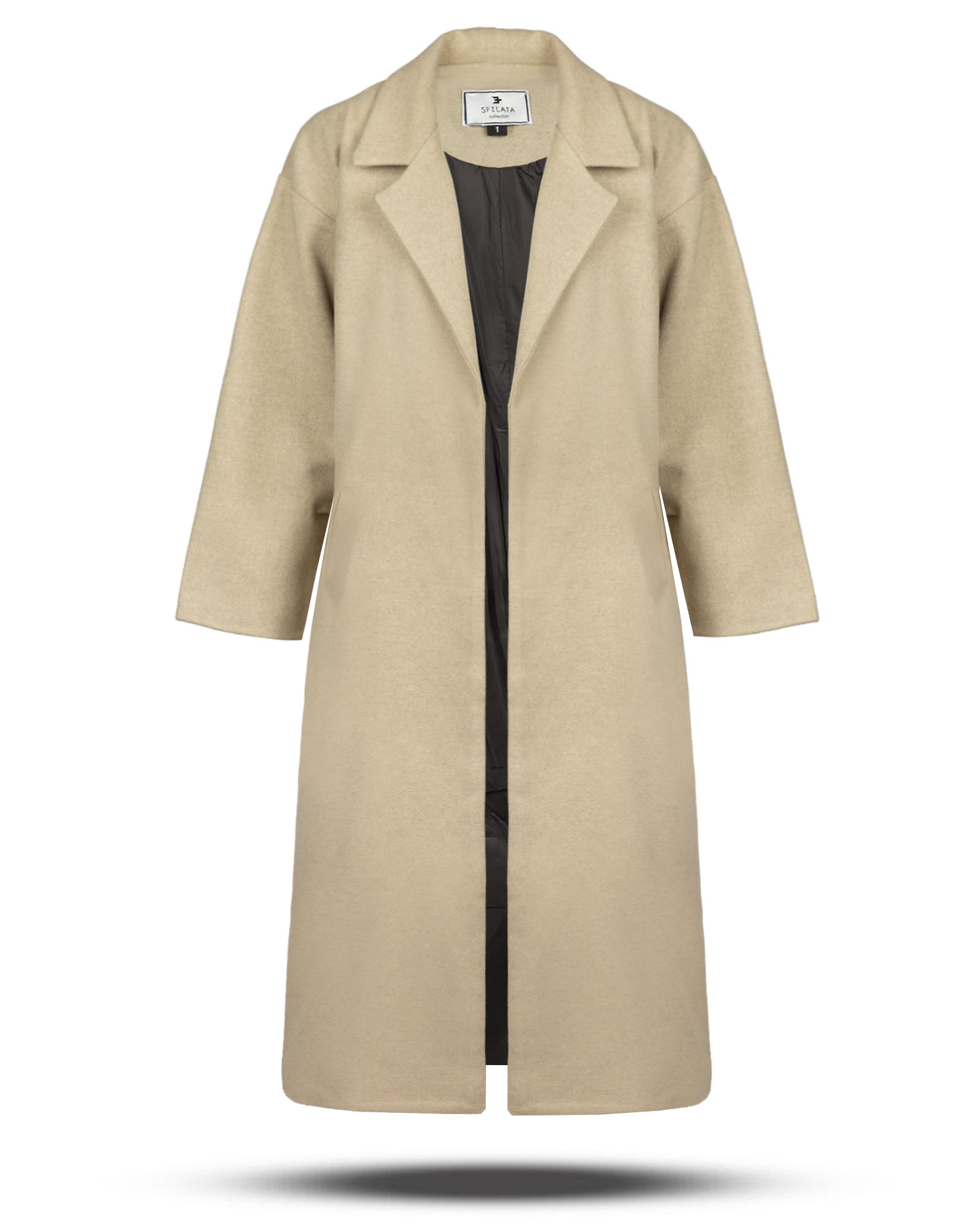 پالتو فوتر زنانه 300319 - کرمی سیر