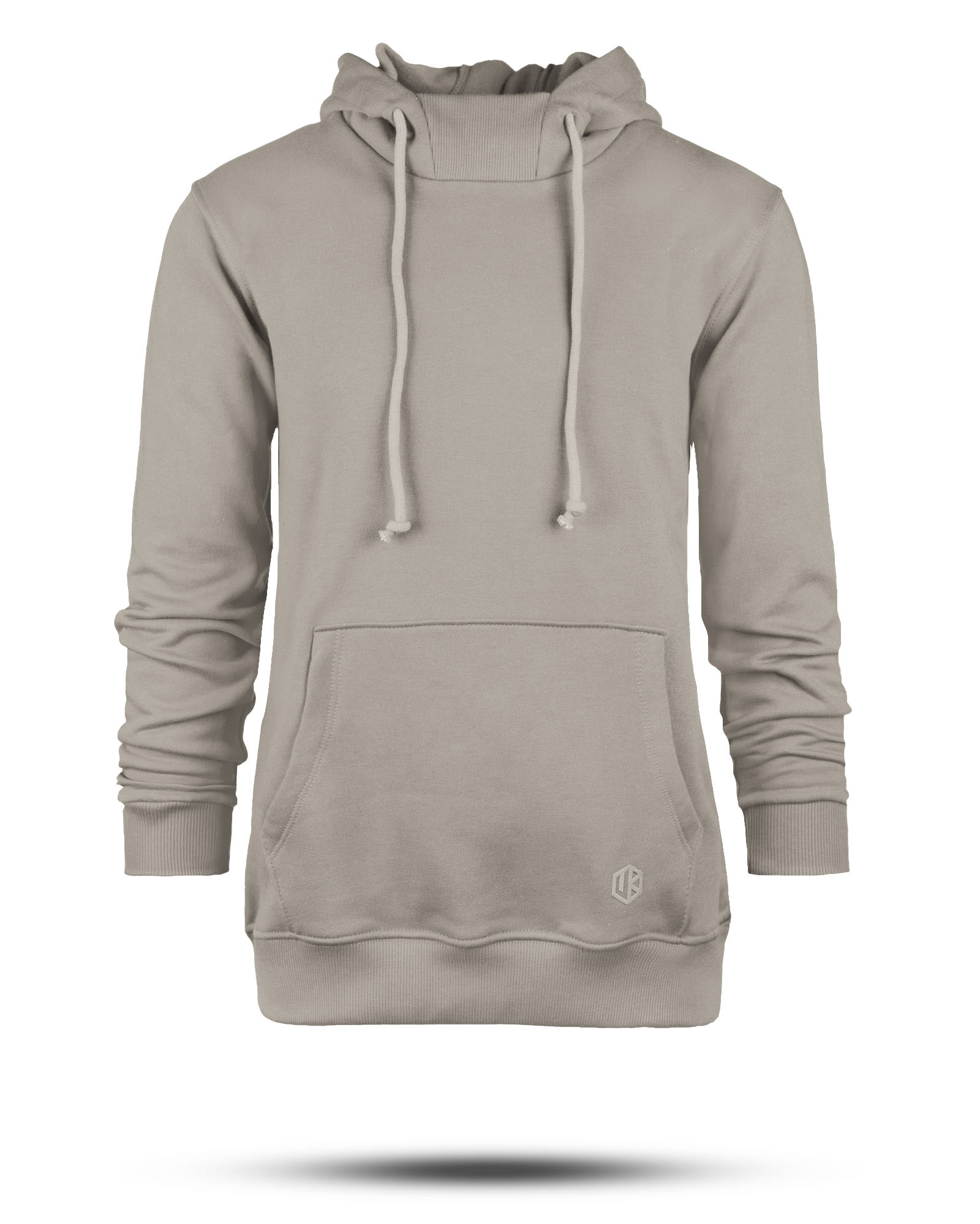 هودی ساده داخل کرک مردانه 01918 - طوسی