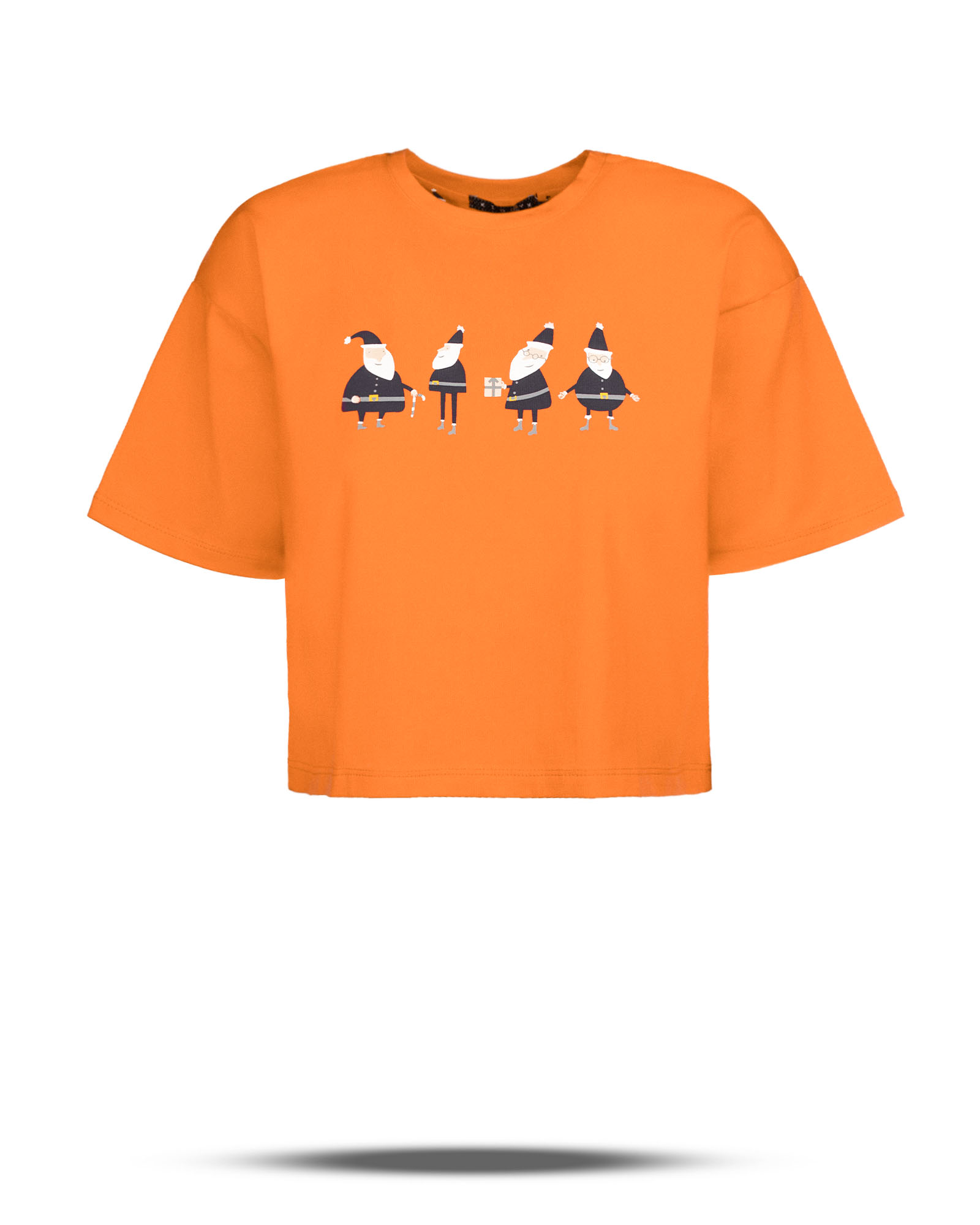 کراپ تیشرت زنانه 2345 - نارنجی