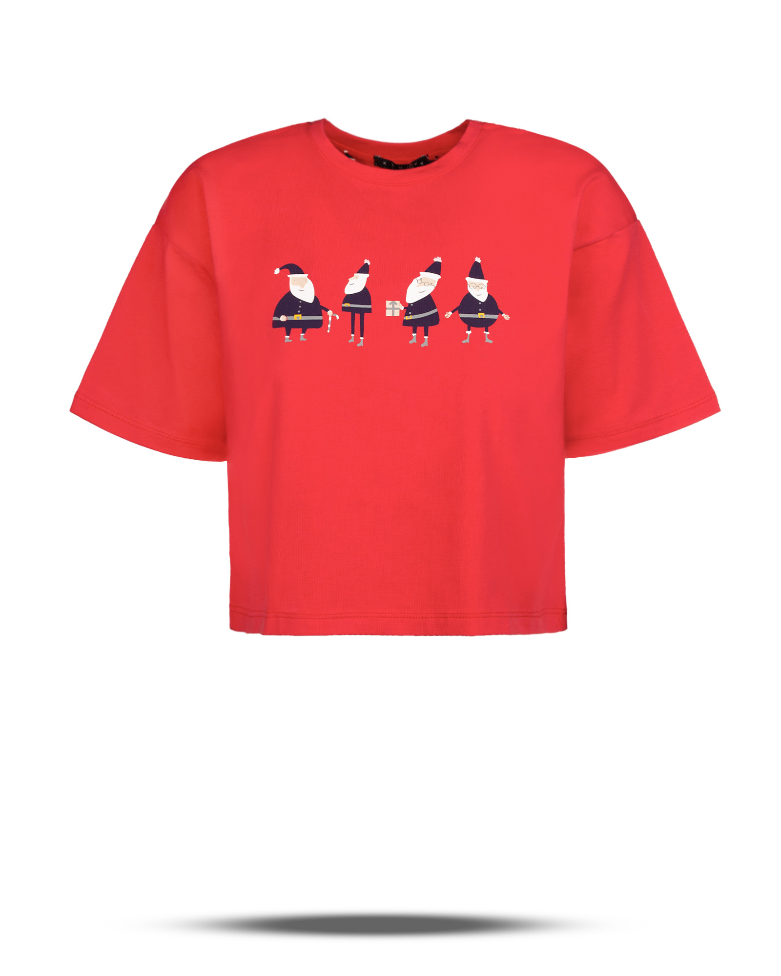 کراپ تیشرت زنانه 2345 - قرمز