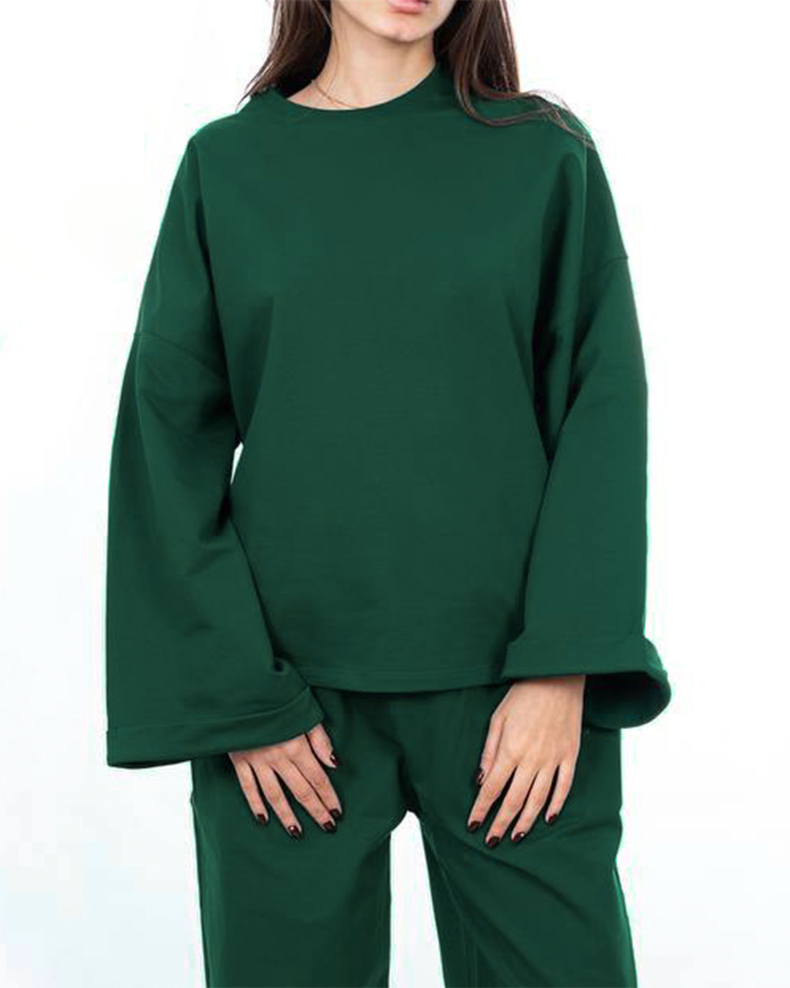 بلوز گلکسی زنانه 2324 - سبز تیره