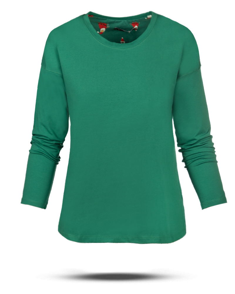 بلوز بیسیک زنانه 2342 - سبز خزه‌اى