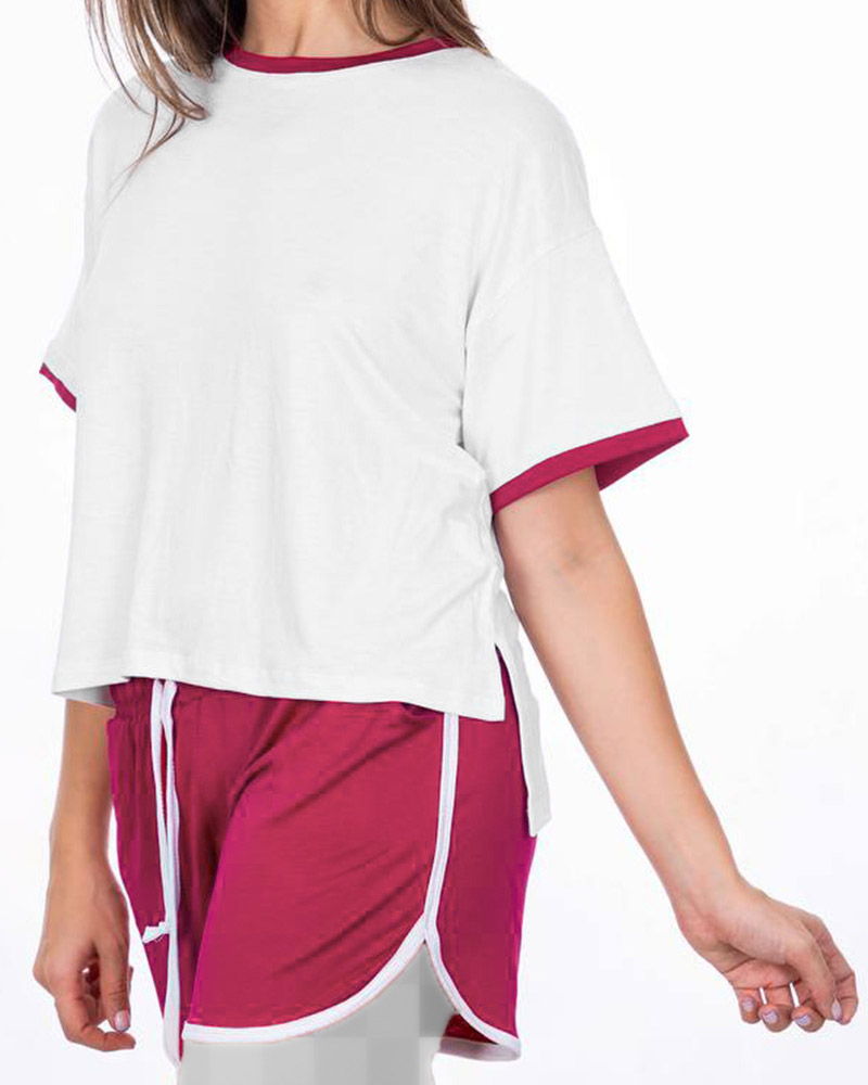 تیشرت زنانه 2157 - سرخابى