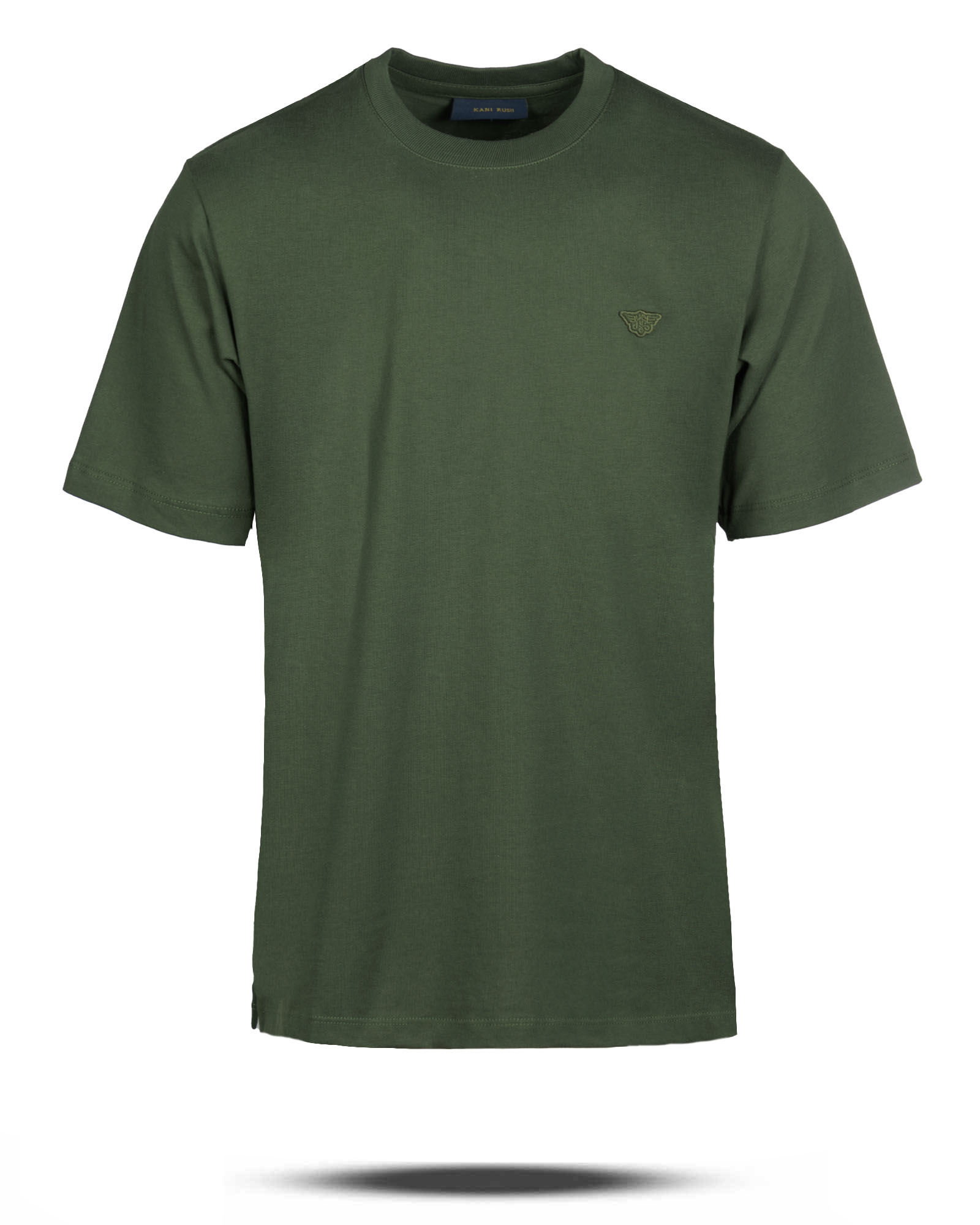 تیشرت ساده مردانه 0352 - زیتونی سیر