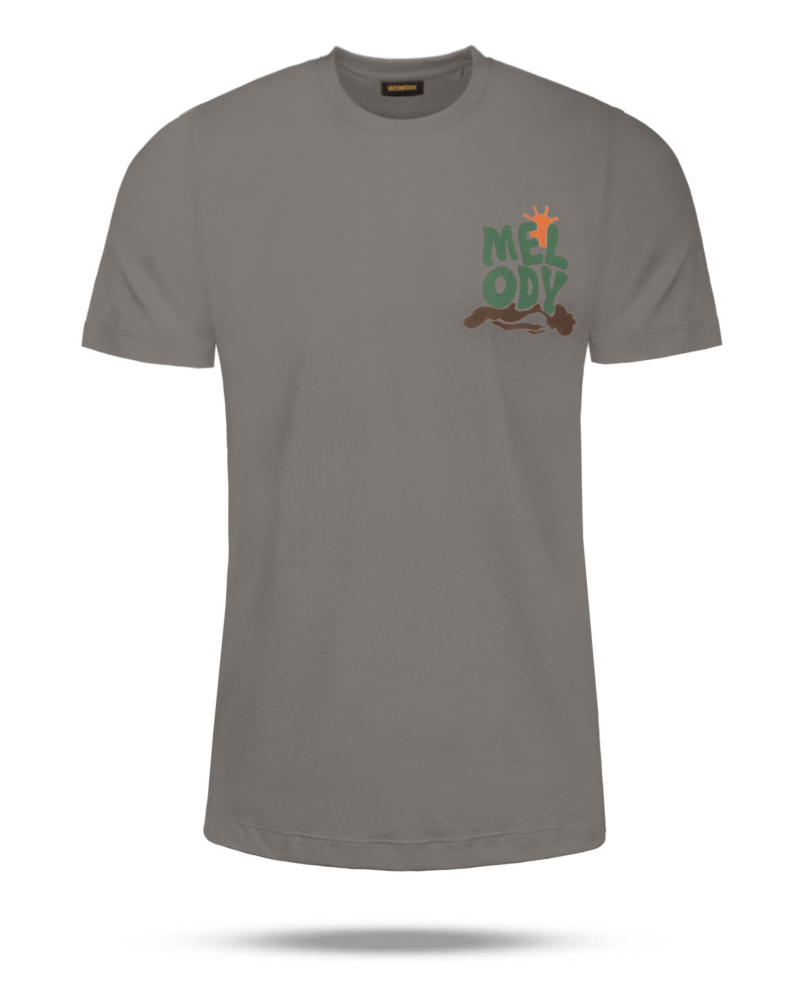 تیشرت طرح دار مردانه VK021326 - خاکستری