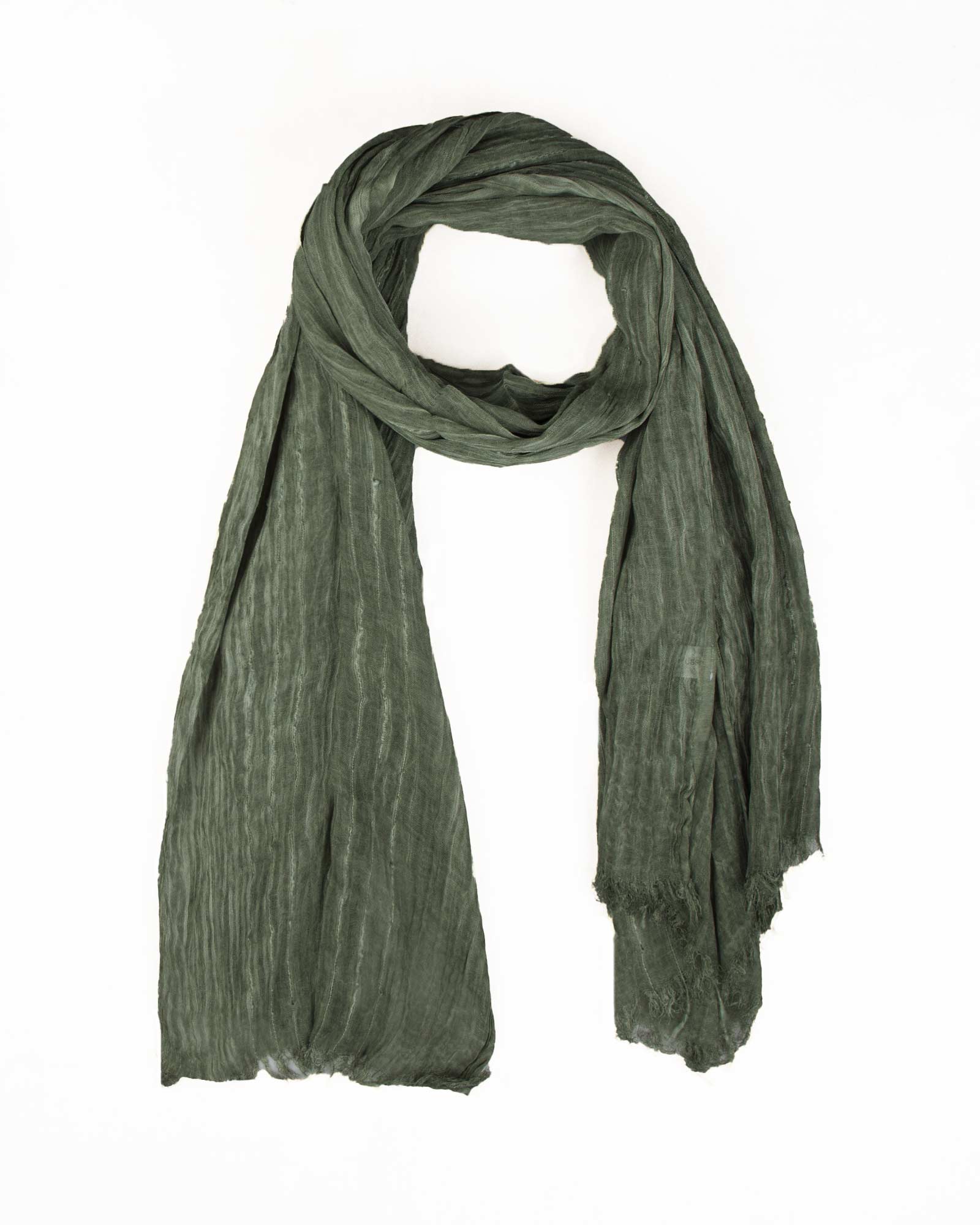 شال نخی سنگشور زنانه 4559 - سبز دودی تیره