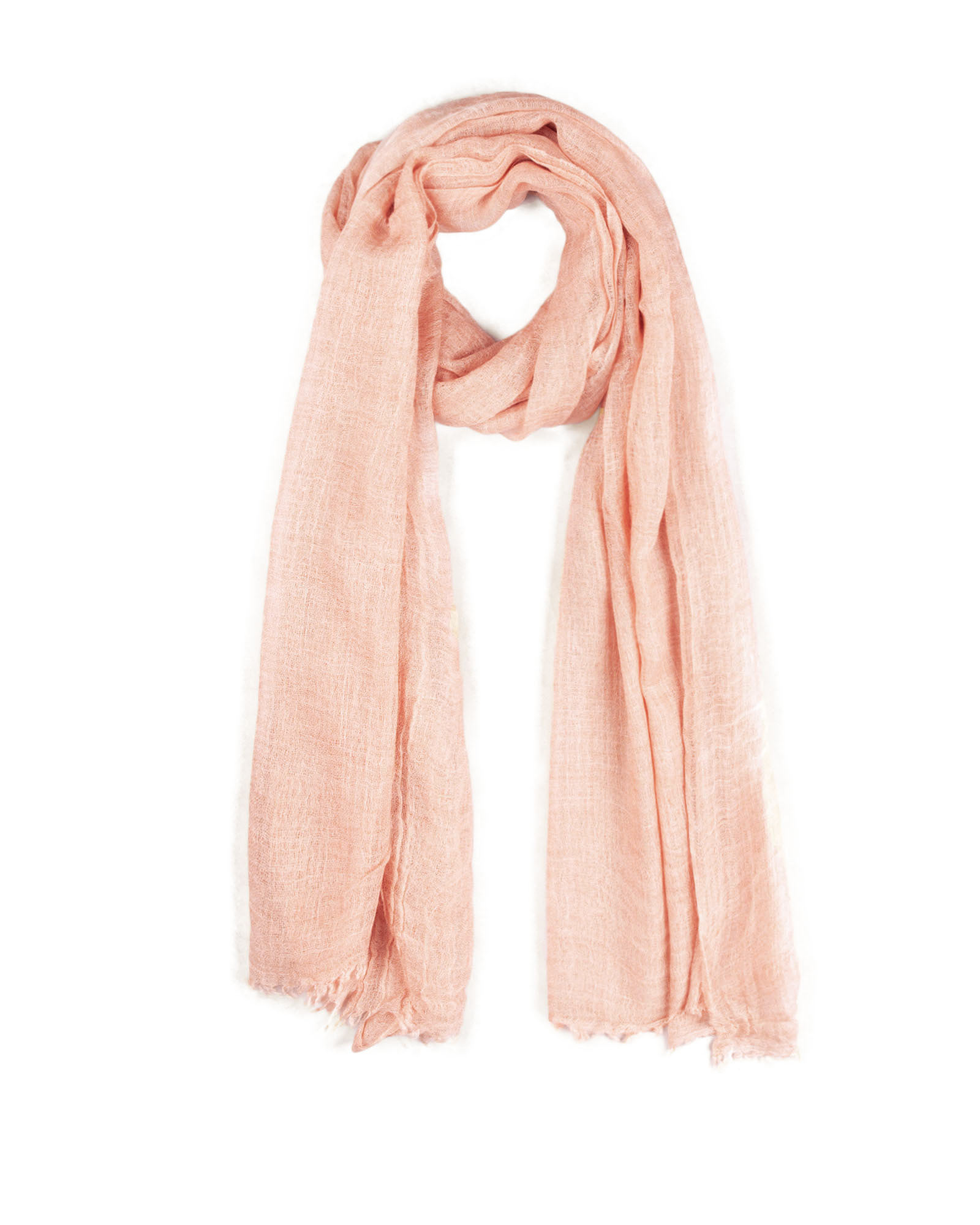 شال ساده نخی زنانه 4693 - صورتی