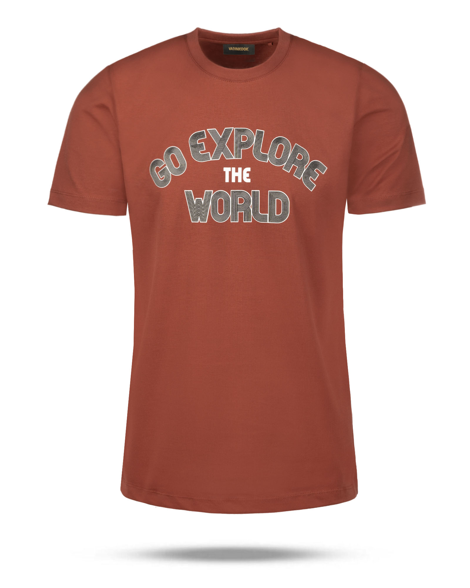 تیشرت مردانه نخی vk021315 - دارچینی