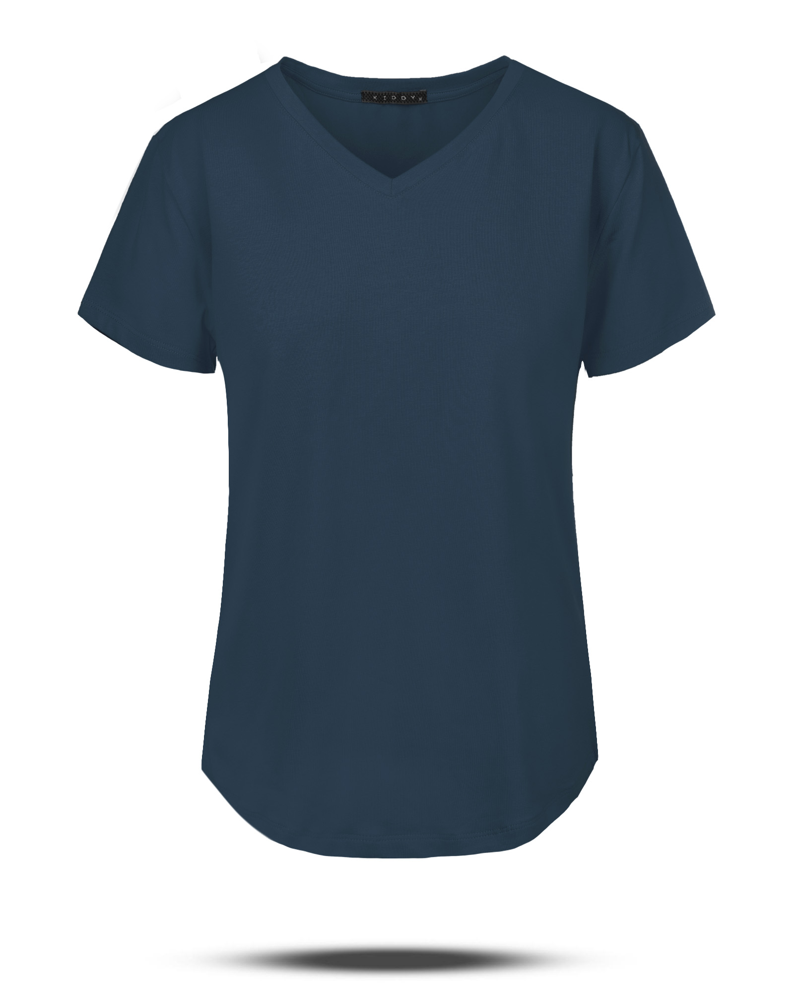 تیشرت نخی زنانه 2554 - سرمه‌ای