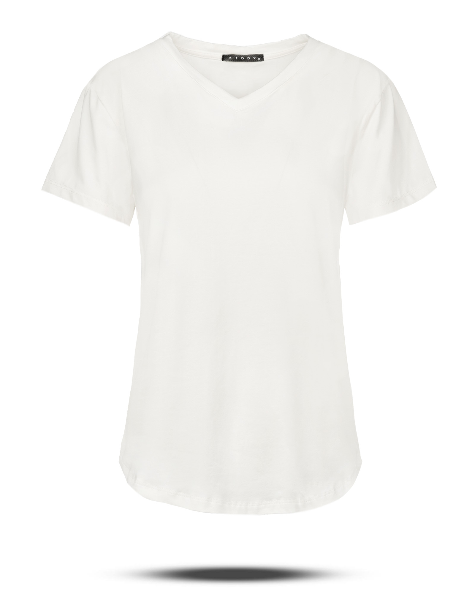 تیشرت نخی زنانه 2554 - سفید