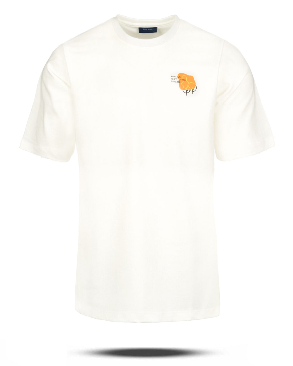 تیشرت طرح دار مردانه 2183 - سفید