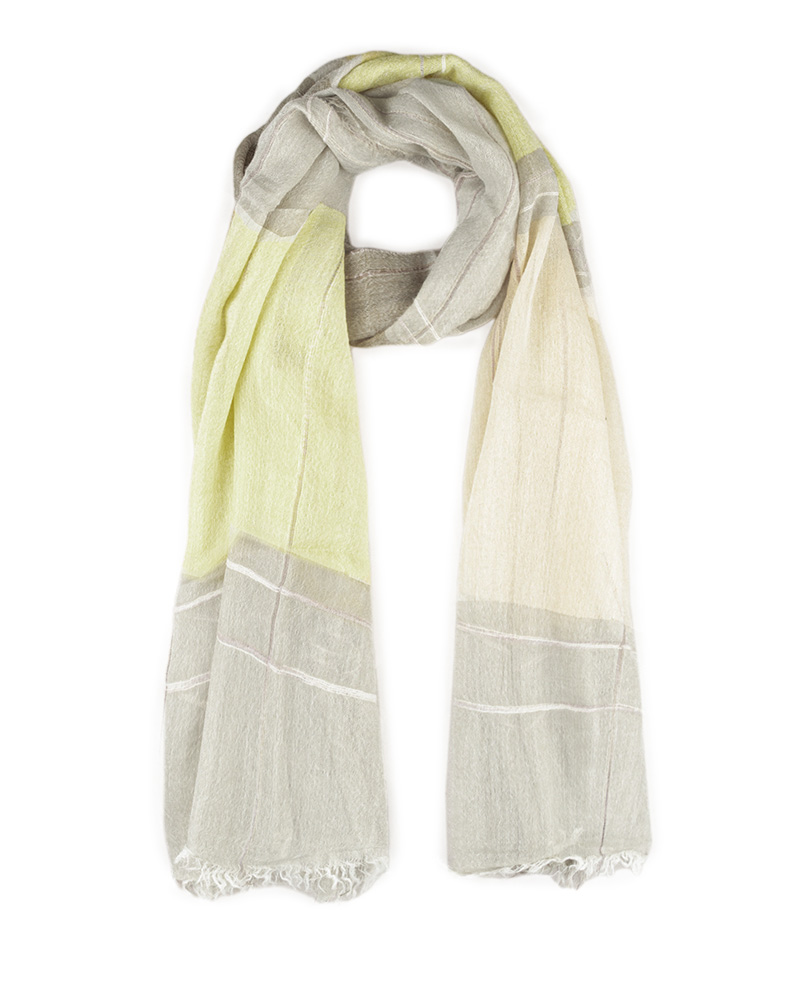 شال نخی کنفی زنانه تابستانه طرح دار