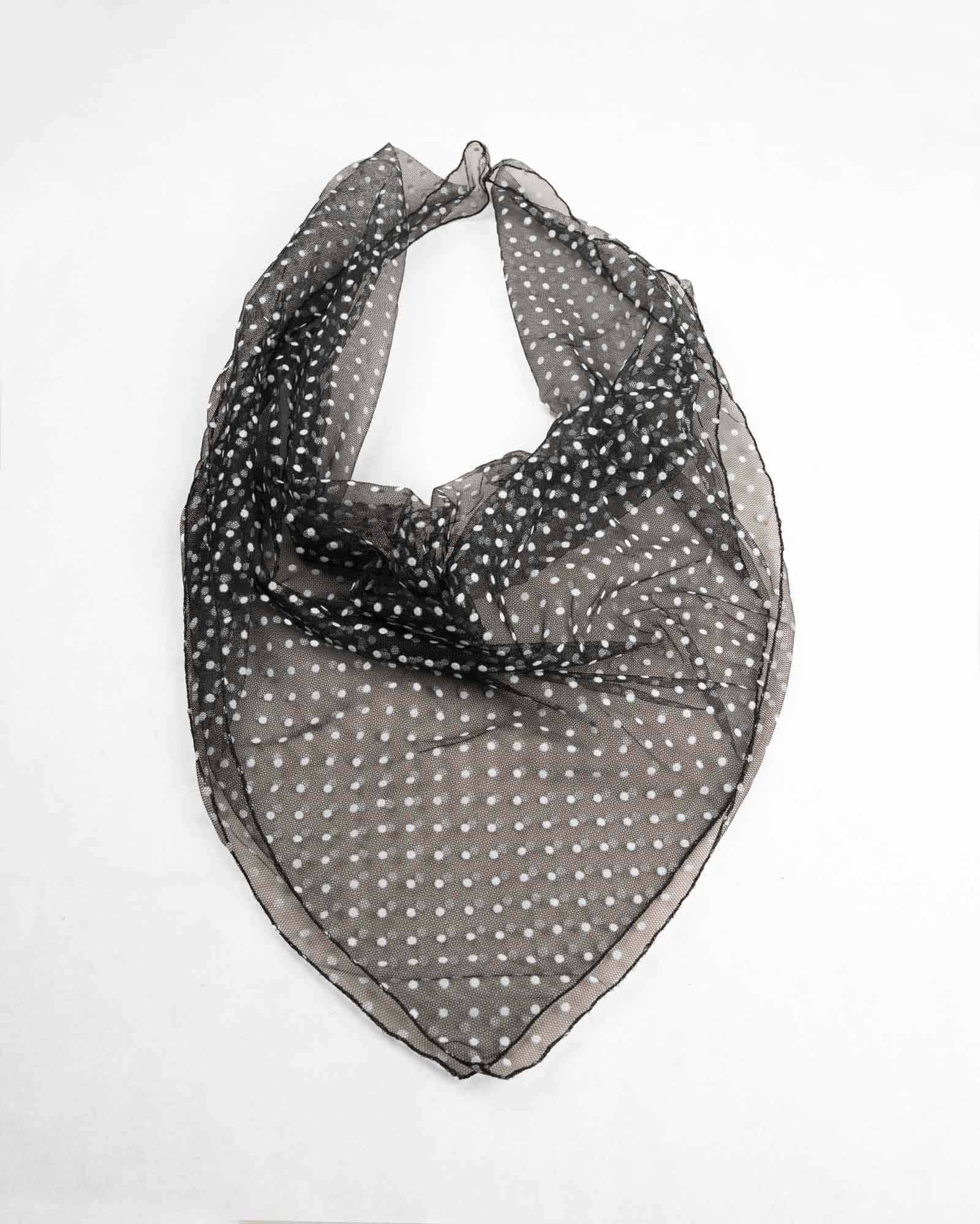 مینی اسکارف زنانه توری گلدوزی شده