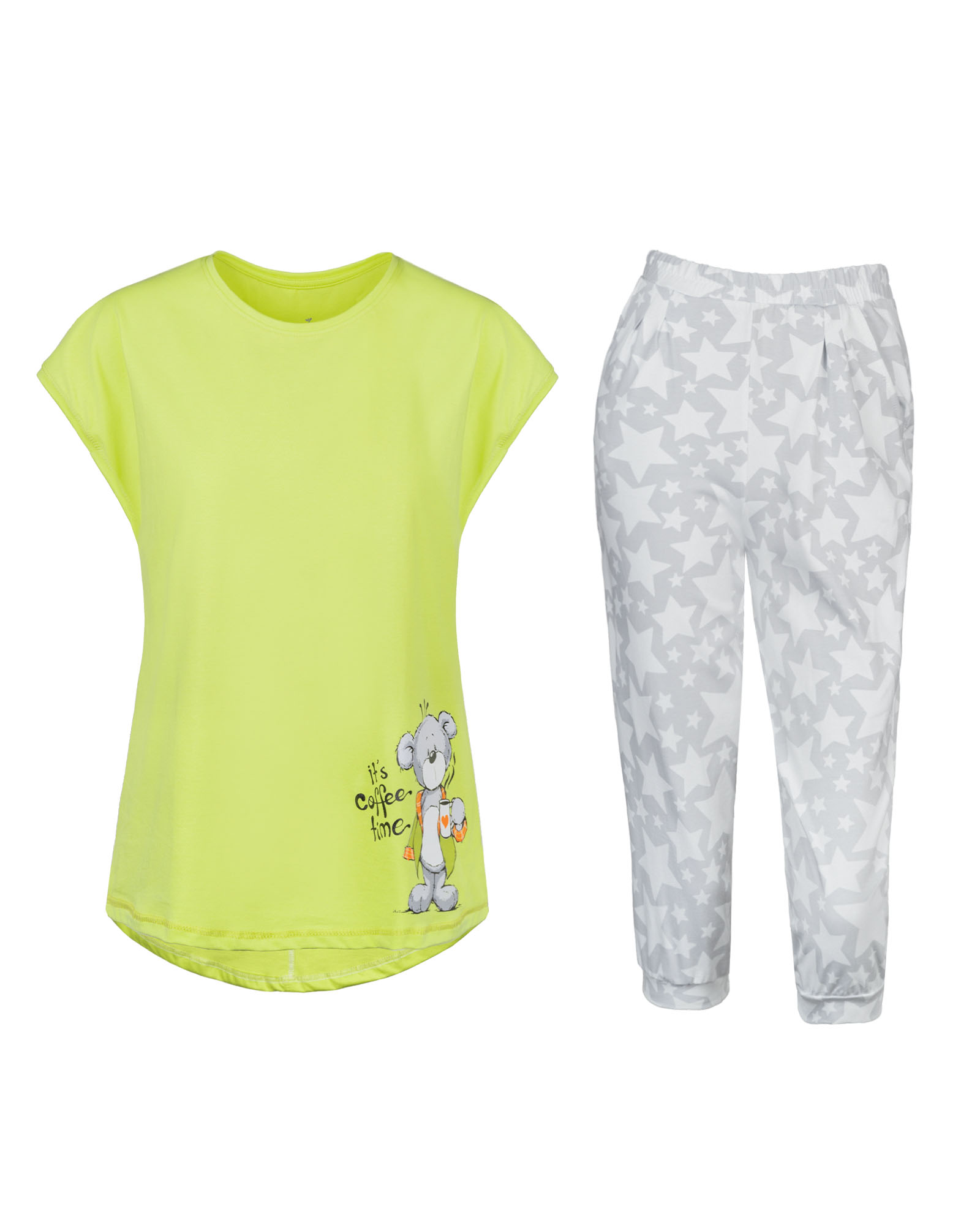 ست تیشرت و شلوار برمودای صد درصد نخ زنانه برند ناربن