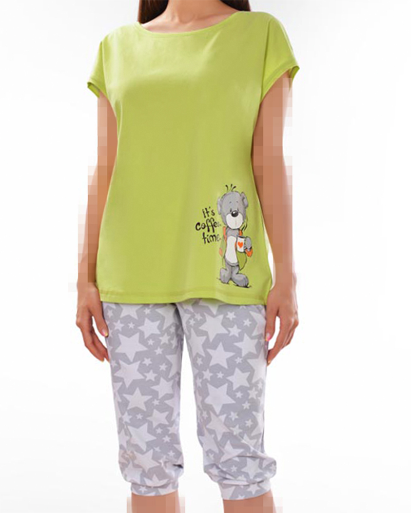 ست تیشرت و شلوار برمودای صد درصد نخ زنانه برند ناربن