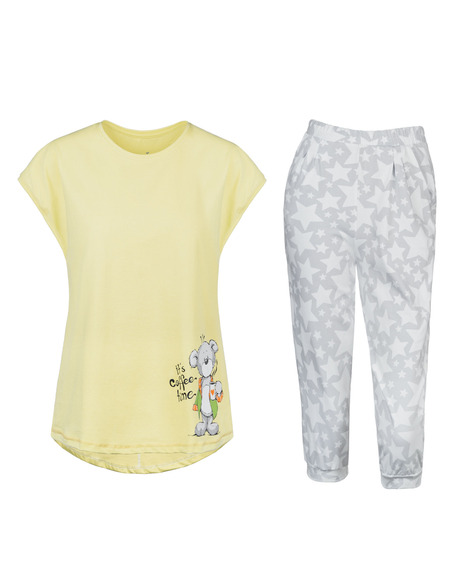 ست تیشرت و شلوار برمودای صد درصد نخ زنانه برند ناربن