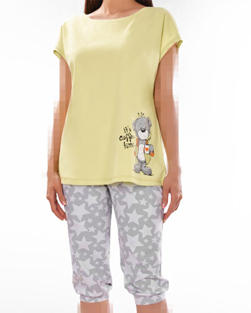 ست تیشرت و شلوار برمودای صد درصد نخ زنانه برند ناربن