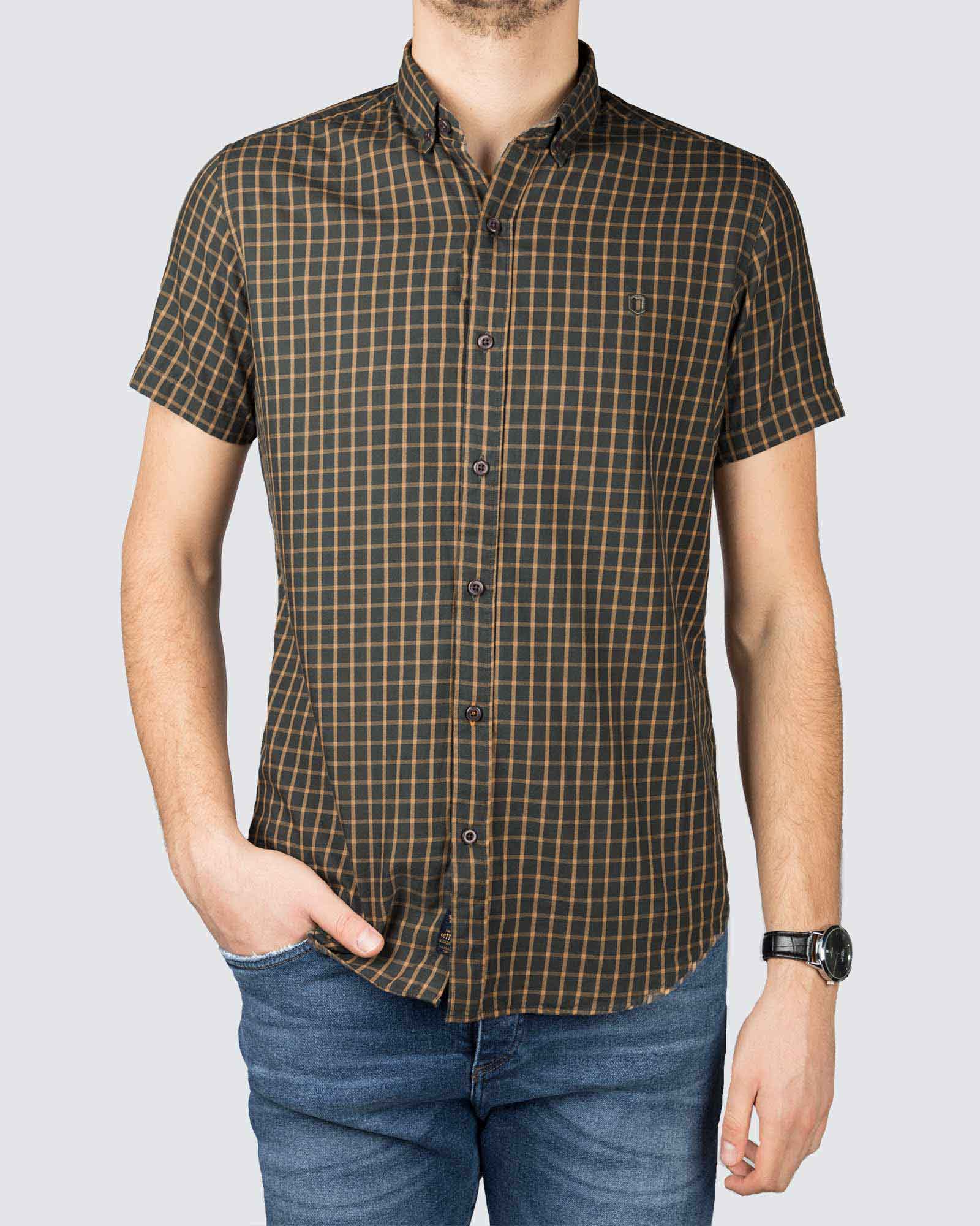 پیراهن مردانه 1295 - زیتونی سیر