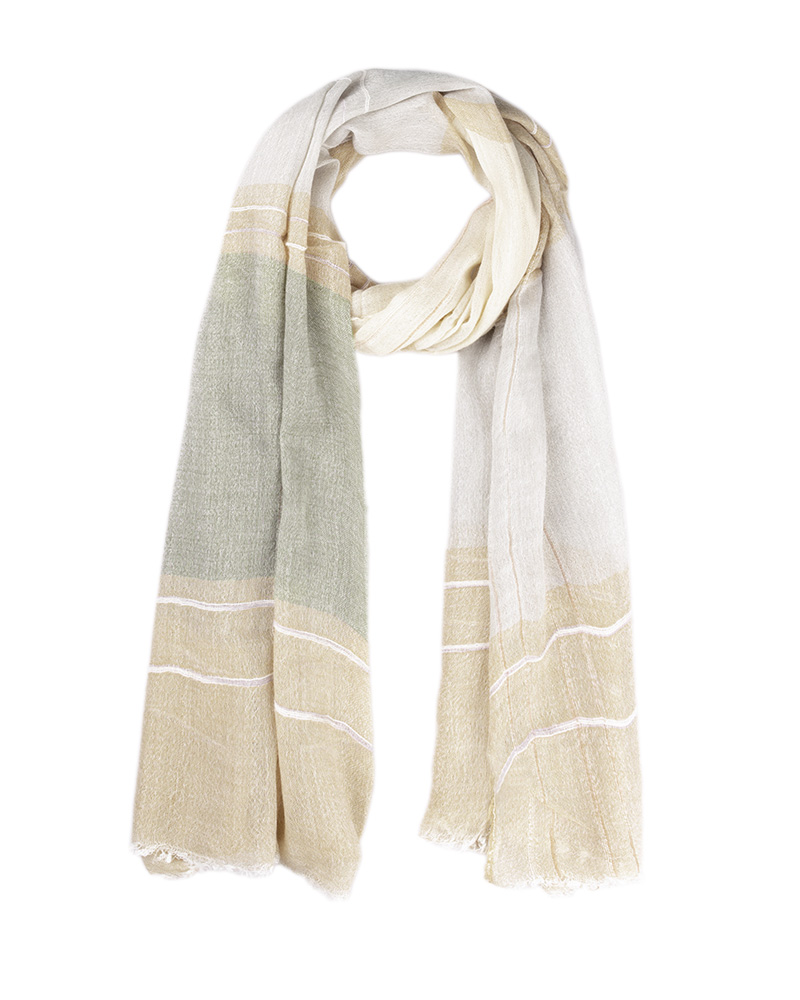 شال زنانه نخی کنفی 4282 - کتانی