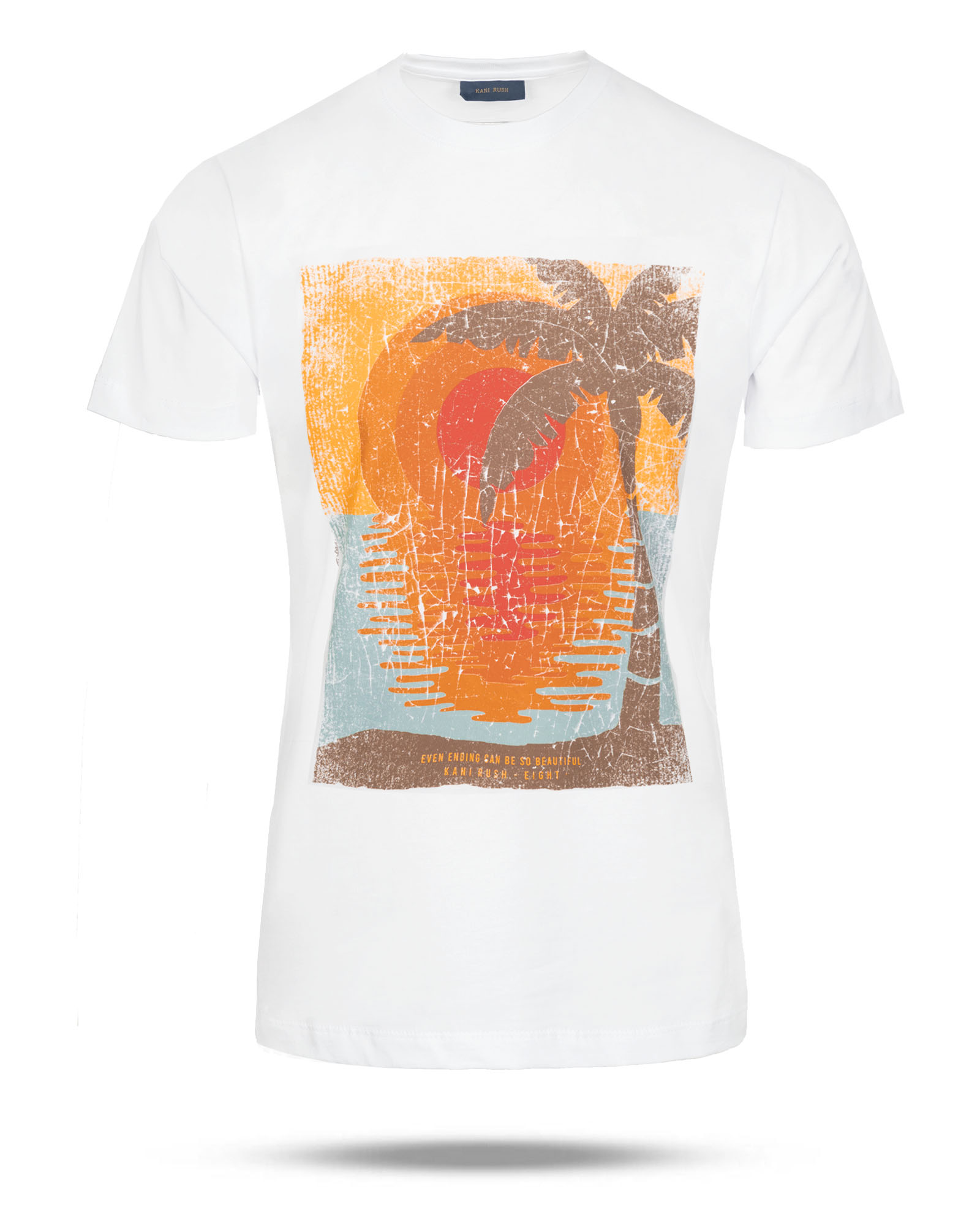 تیشرت نخی مردانه 2196 - سفید