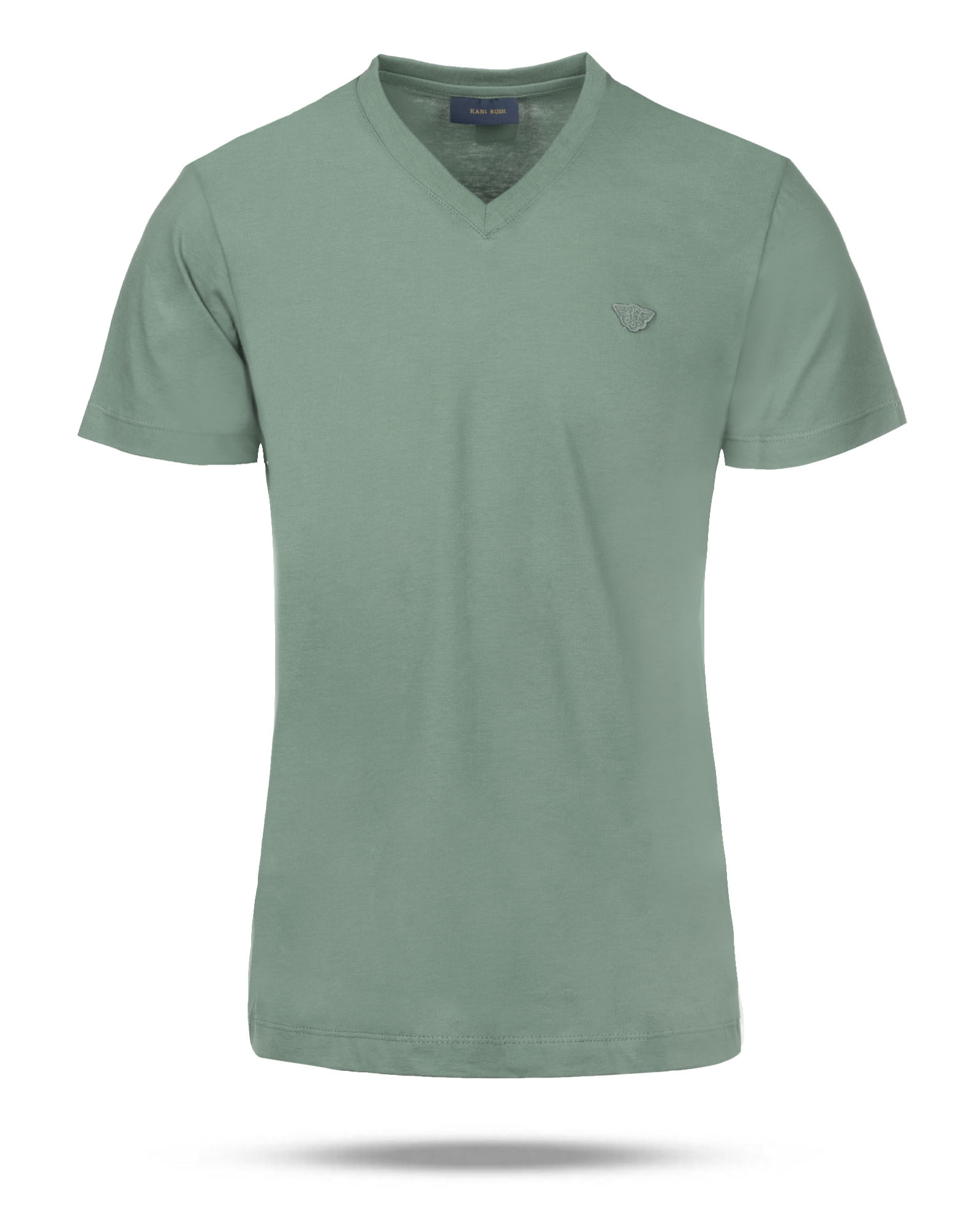 تیشرت ساده مردانه 0360 - سبز خزه‌اى