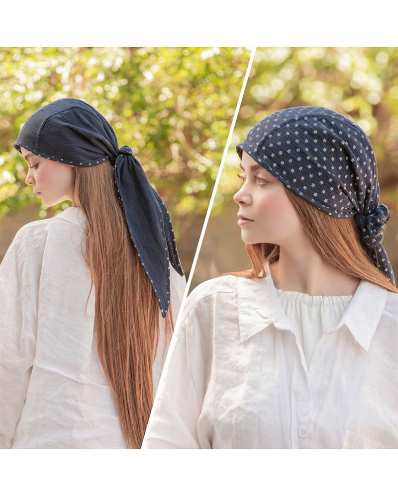 دورگ طرح دار زنانه 1000 - سرمه‌ای تیره