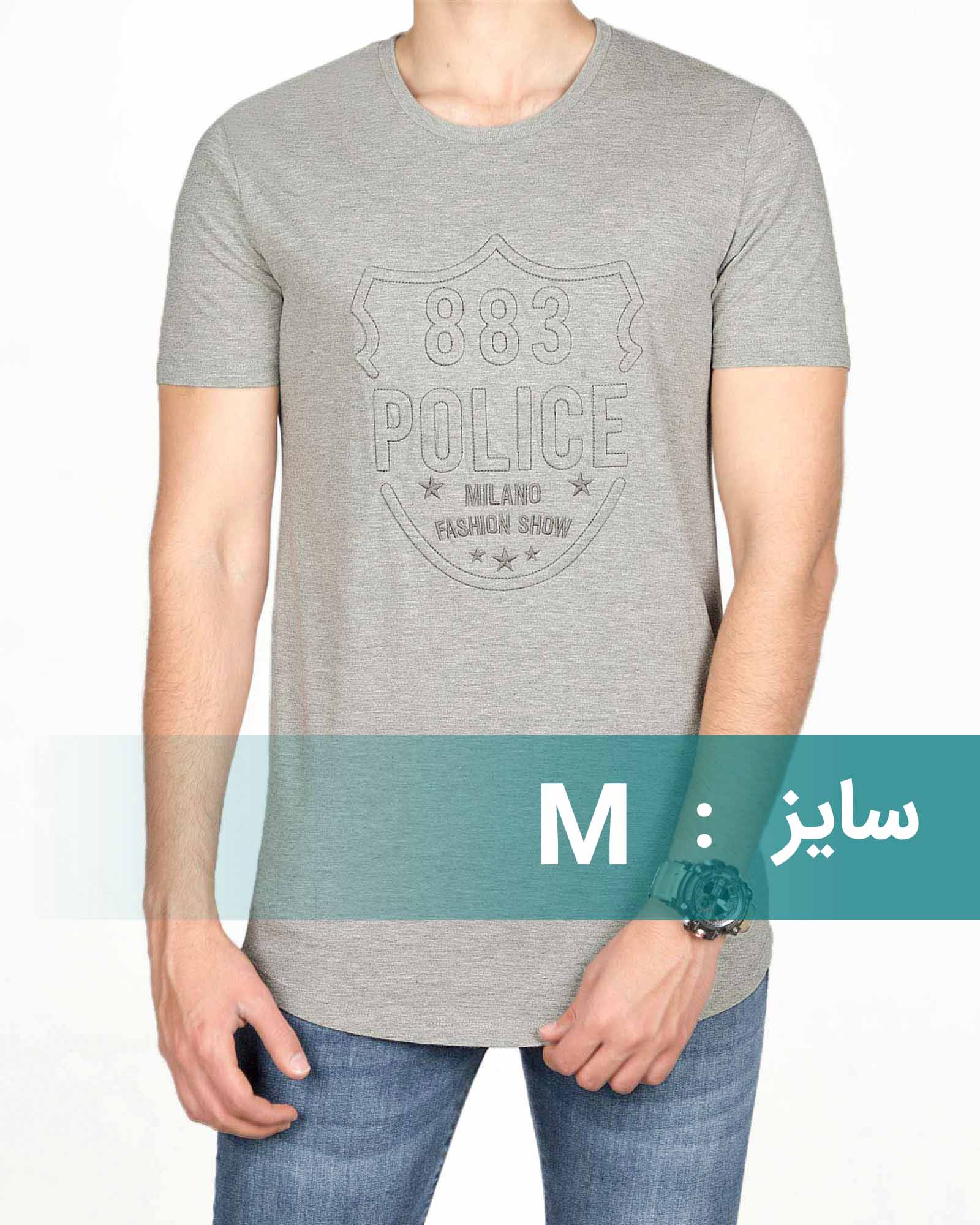 تیشرت مردانه طرح دار - ملانژ