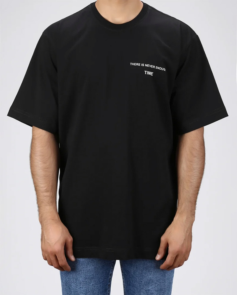 تیشرت نخی مردانه 2484 - مشکی