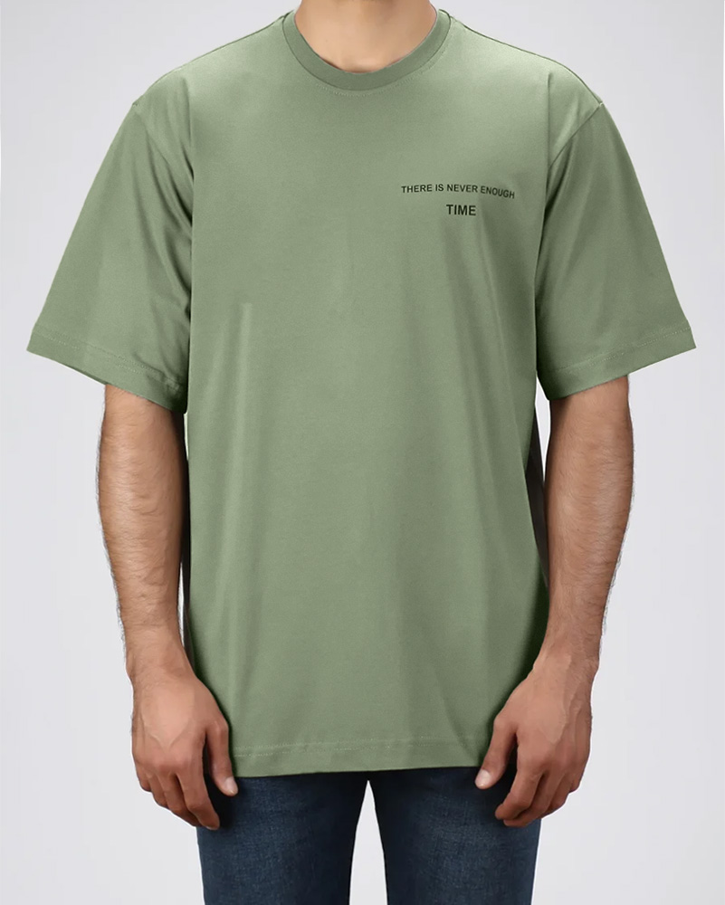 تیشرت نخی مردانه 2484 - زیتونى