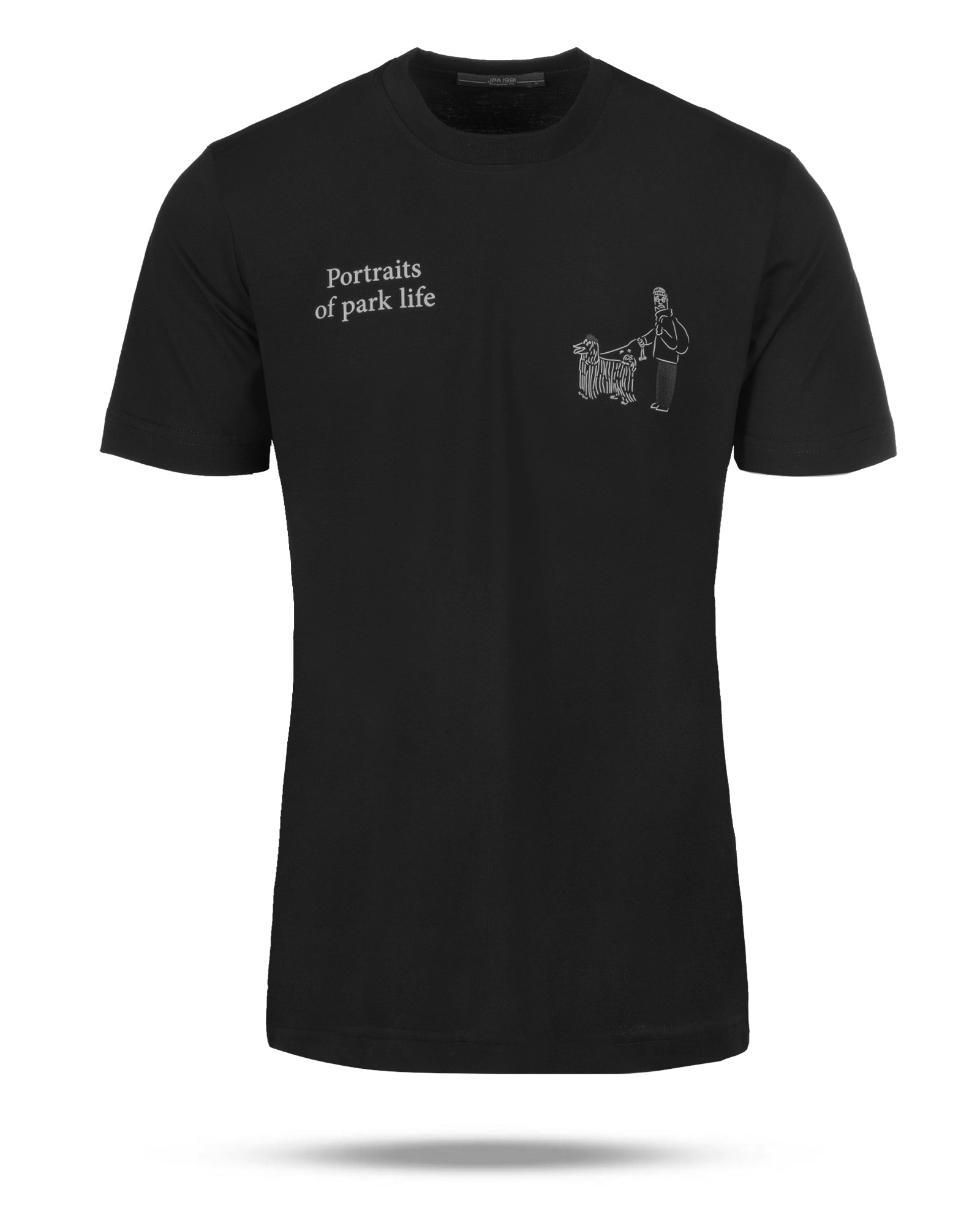 تیشرت پشت گرافیکی مردانه 2491 - مشکی