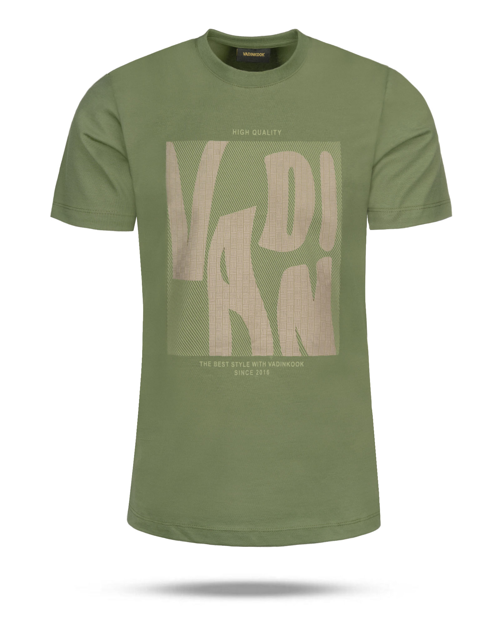 تیشرت مردانه نخی vk021370 - زیتونى