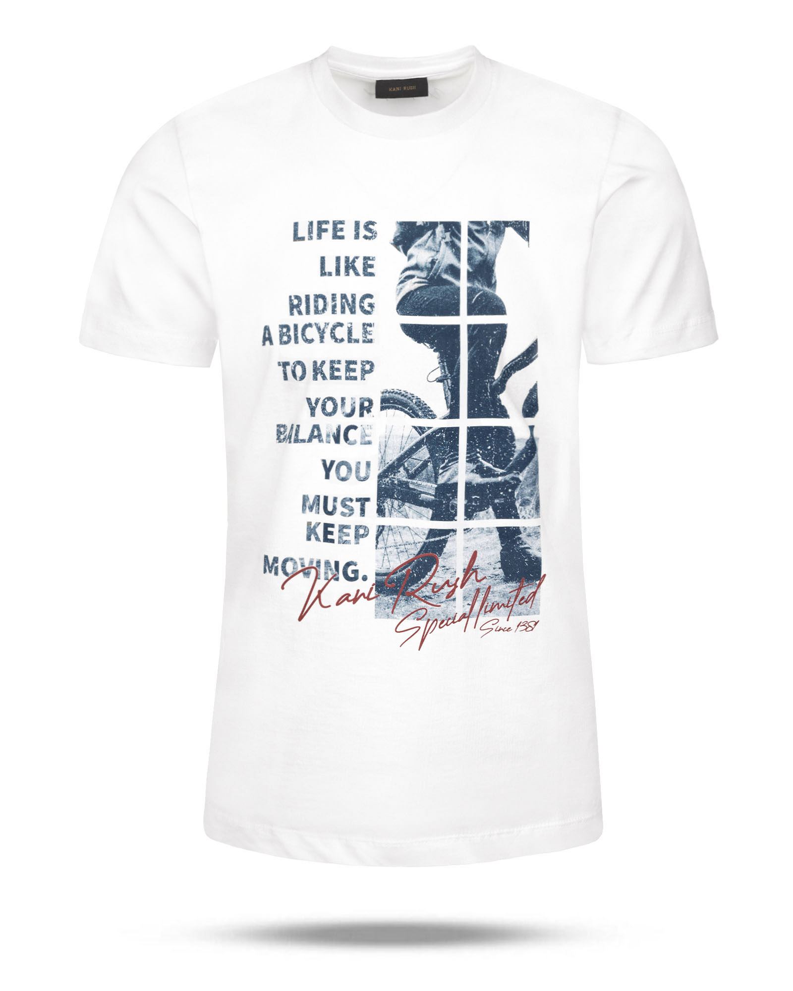 تیشرت مردانه نخی 2214 - سفید