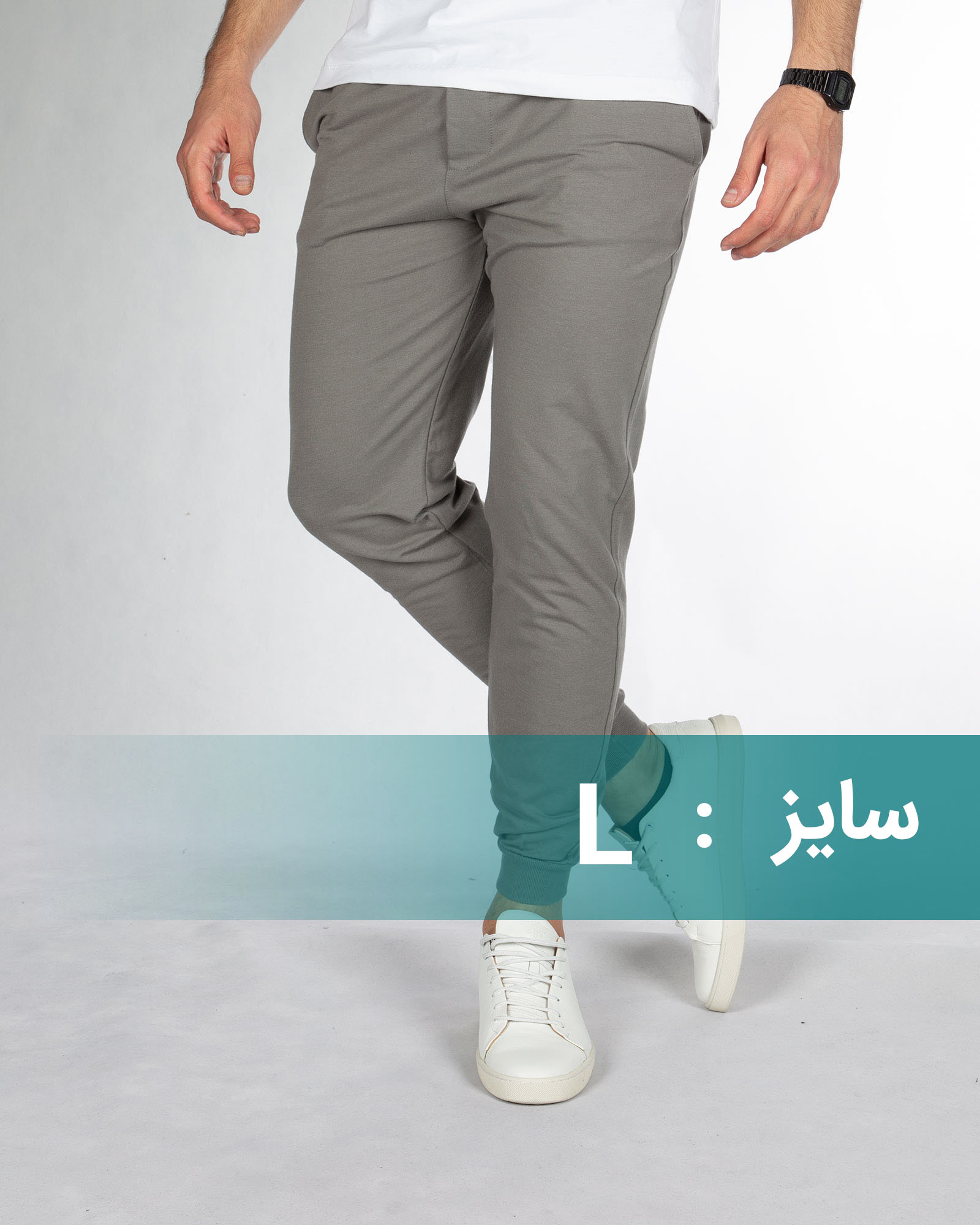 شلوار اسلش مردانه 00524 - خاکستری