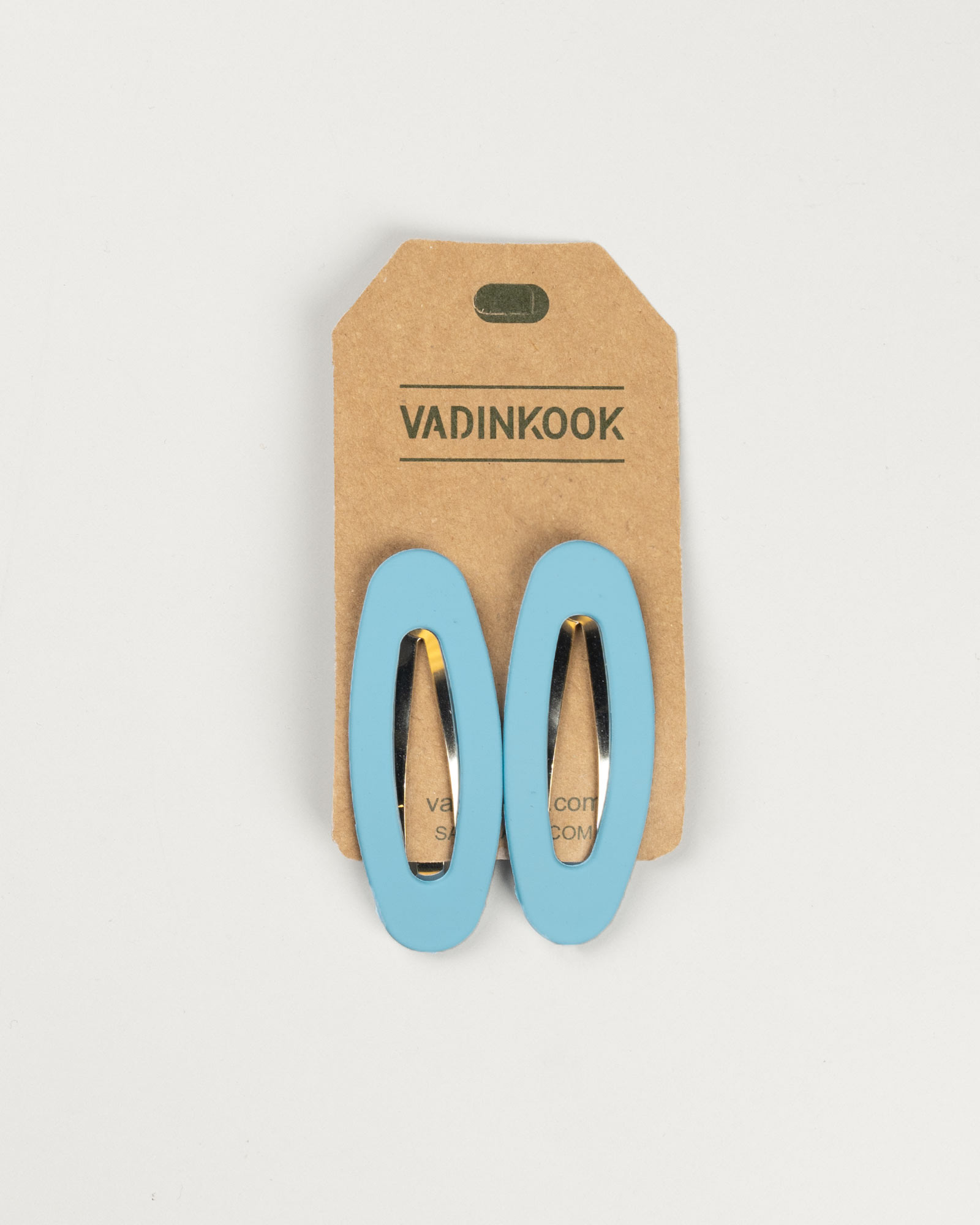 گیره سر مات دوتایی 048175 - آبی روشن