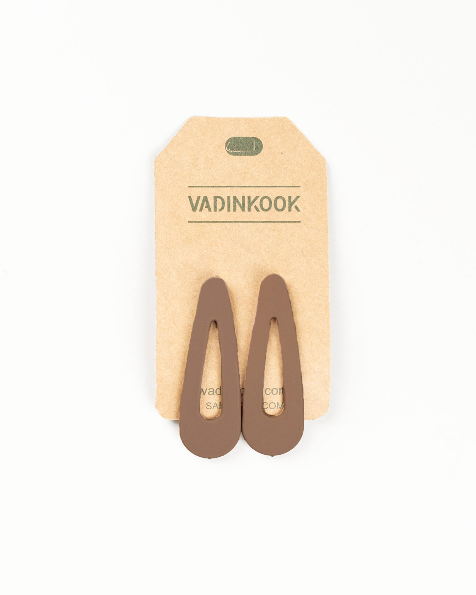 گیره سر مات دوتایی 048175 - قهوه‌ای روشن