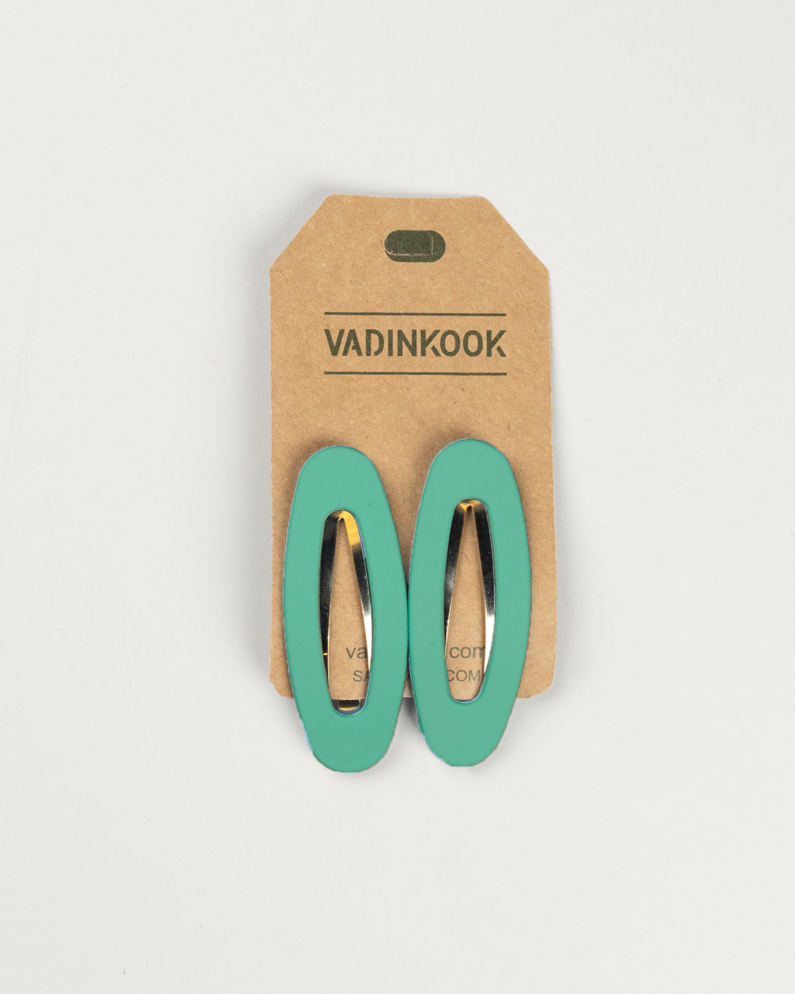 گیره سر مات دوتایی 048175 - سبز دریایی