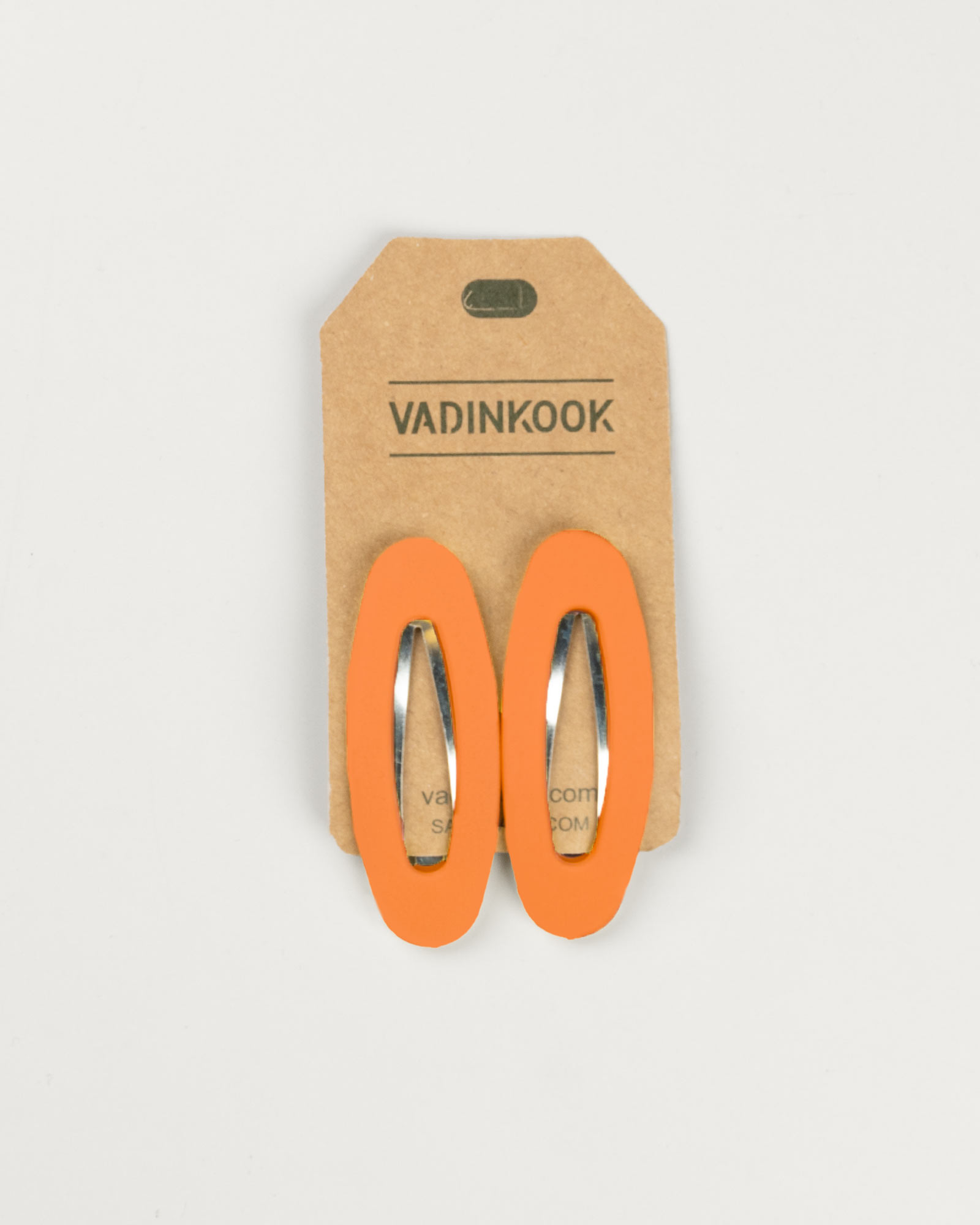 گیره سر مات دوتایی 048175 - نارنجی