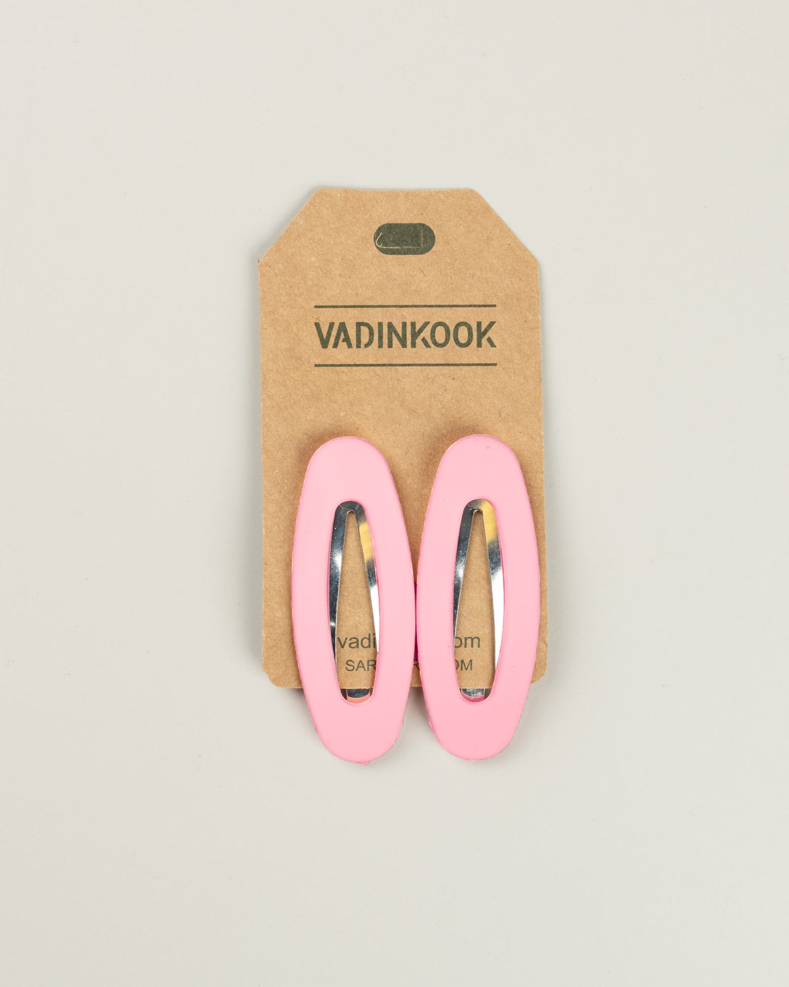 گیره سر مات دوتایی 048175 - صورتی کثیف