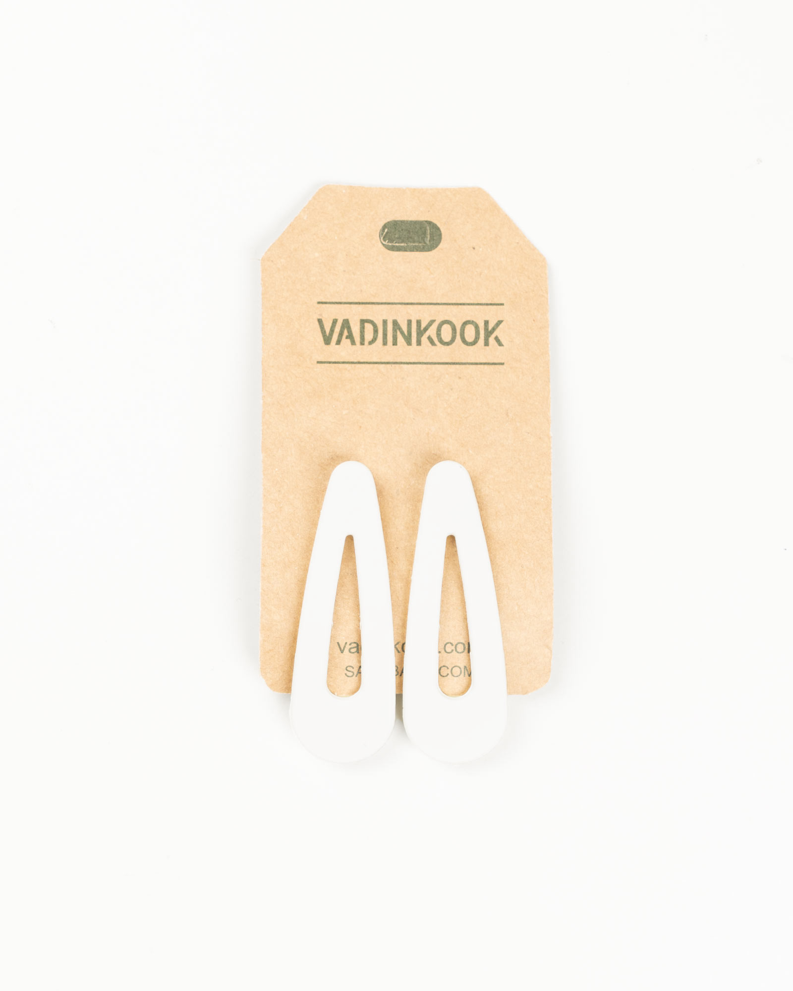 گیره سر مات دوتایی 048175 - سفید