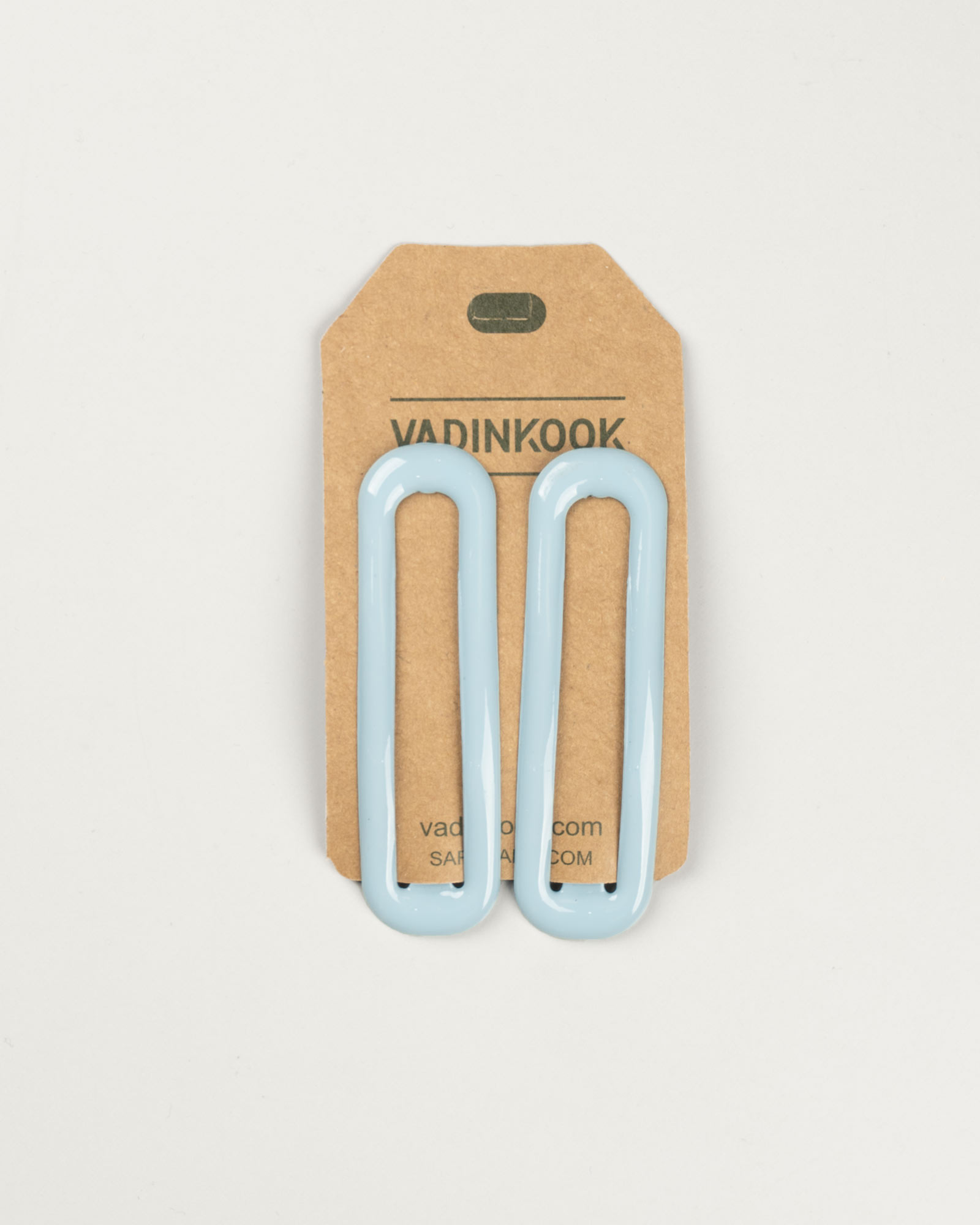 گیره سر لاکی دوتایی 075652 - آبی آسمانی