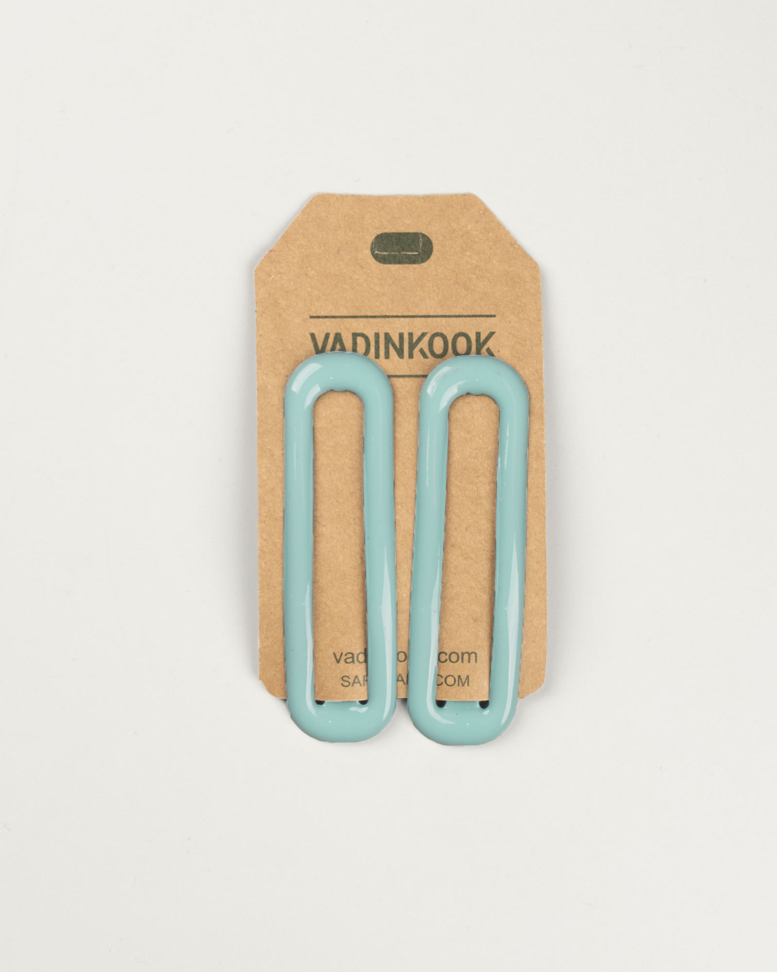 گیره سر لاکی دوتایی 075652 - سبز دریایی