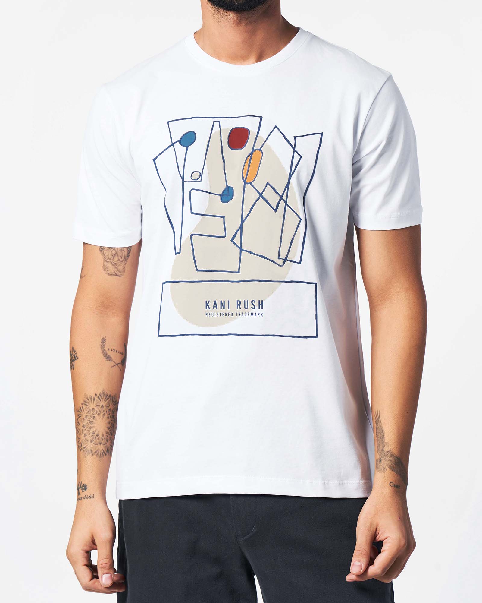 تیشرت نخی مردانه 2246 - سفید