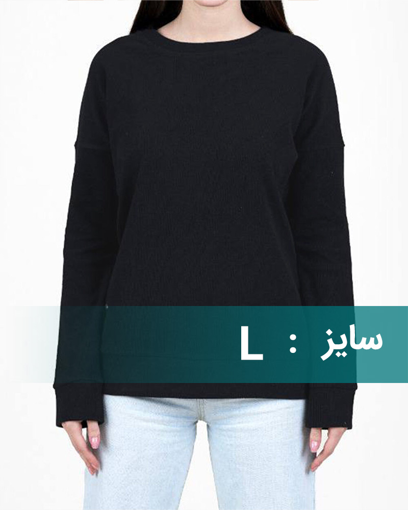 بلوز زنانه پنبه کشی 1452 - مشکی