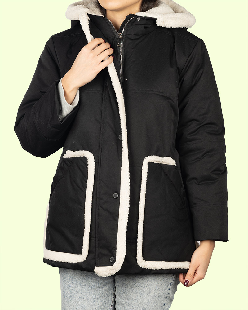 کاپشن کوتاه زنانه 3007 - مشکی