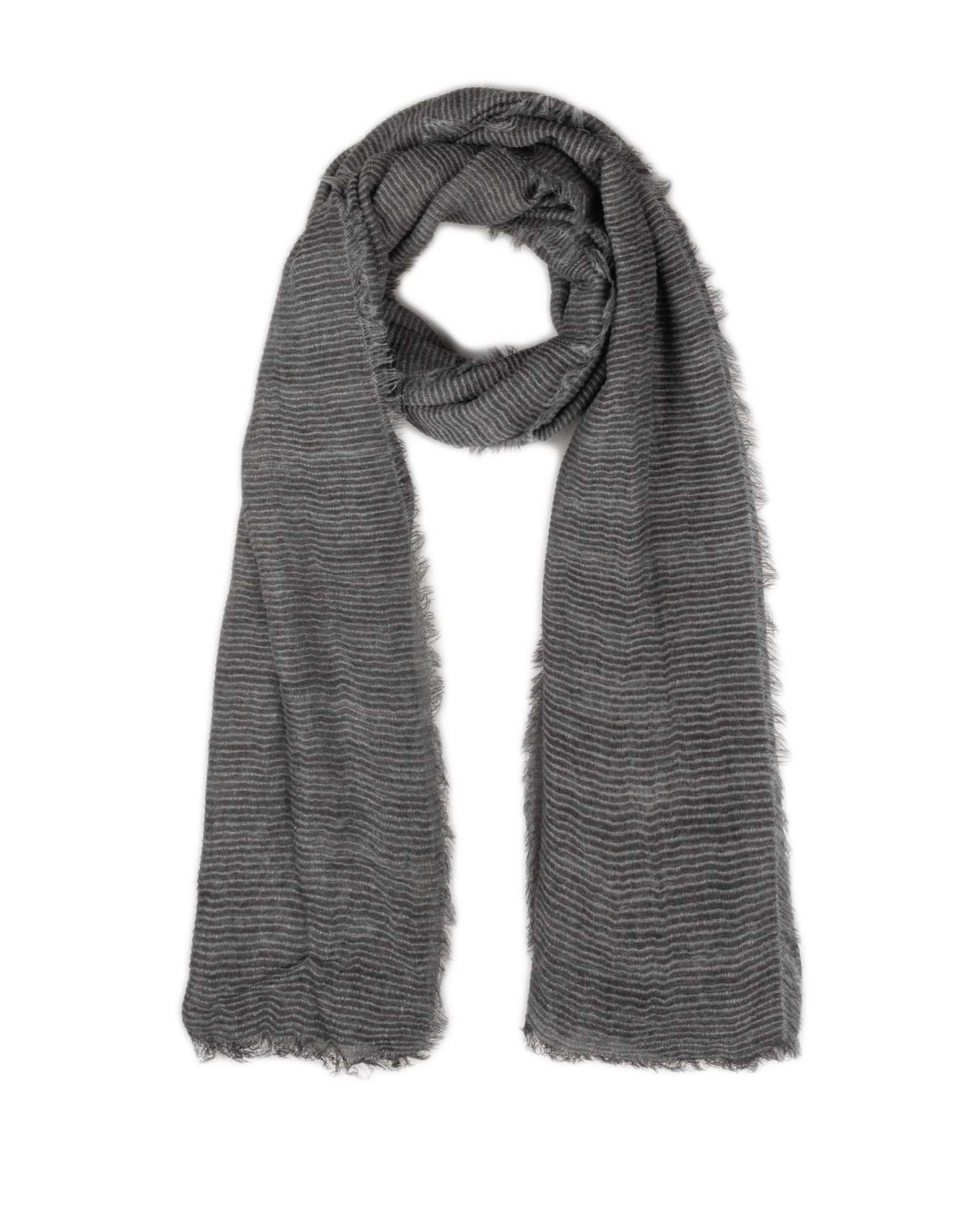 شال زنانه کنفی کبریتی4431 - دودی تیره