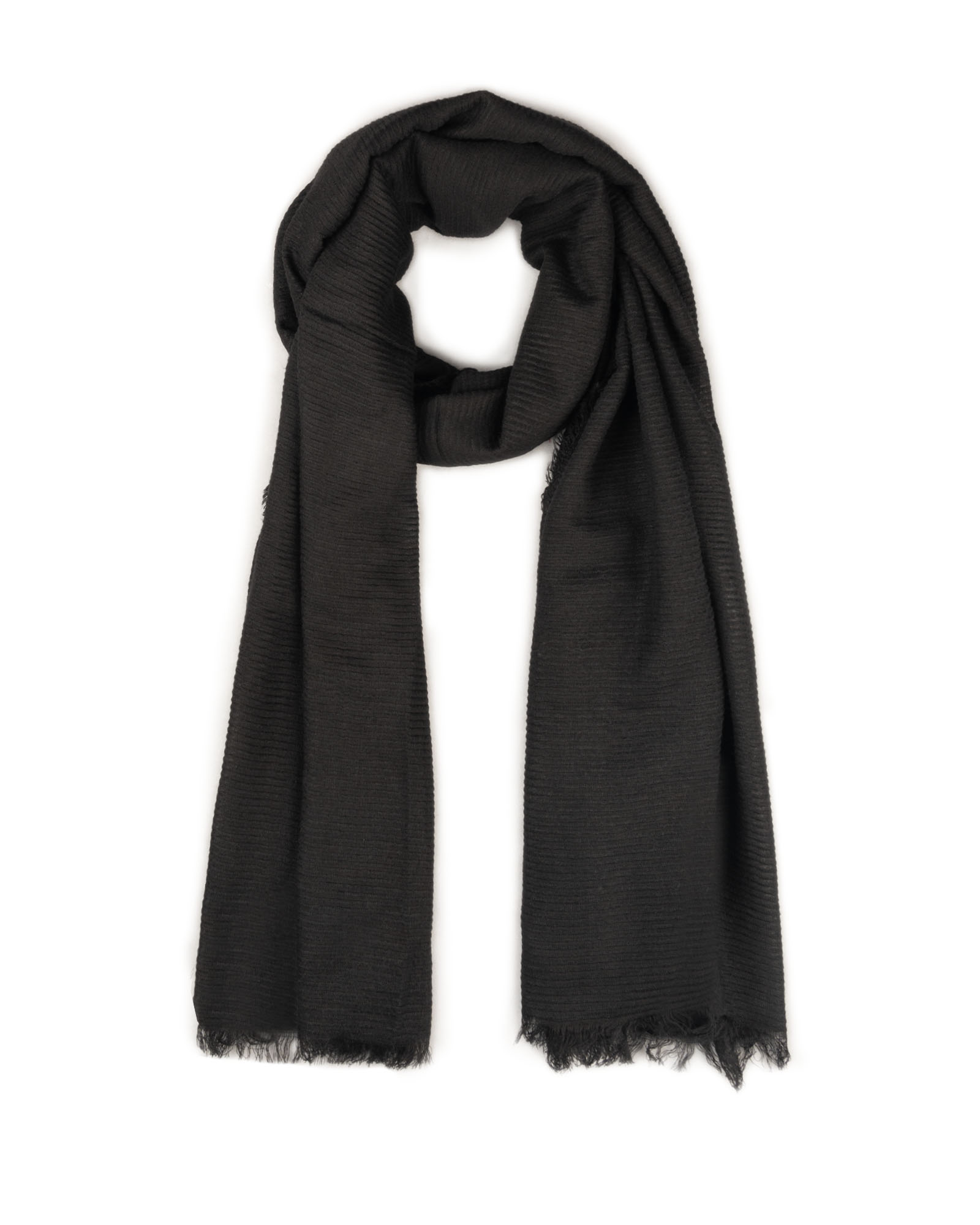 شال زنانه کنفی کبریتی4431 - مشکی